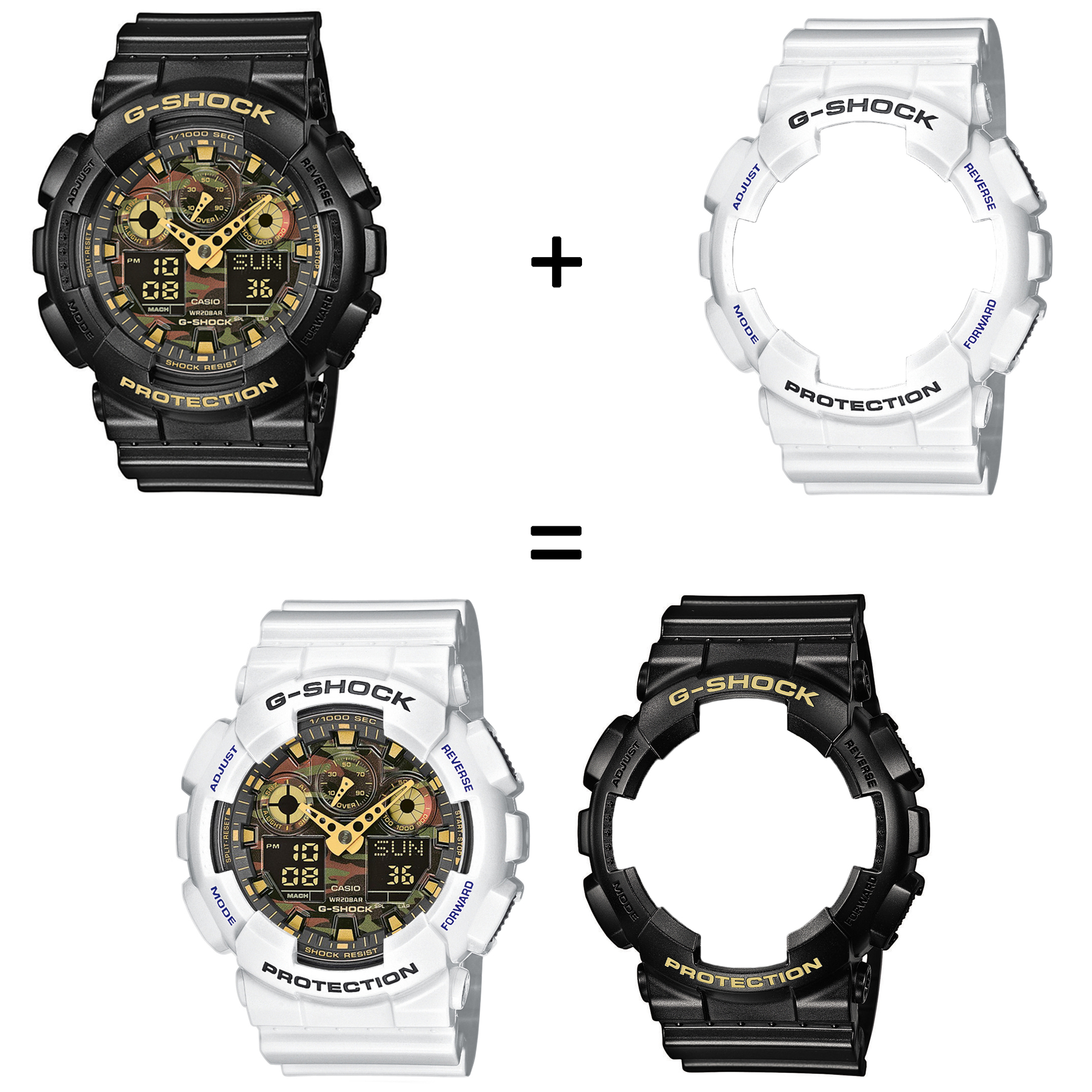 Casio SET GA-100CF-1A9ER + BEZEL 10347600 + PASEK 10430571 zegarek - miniatura 2