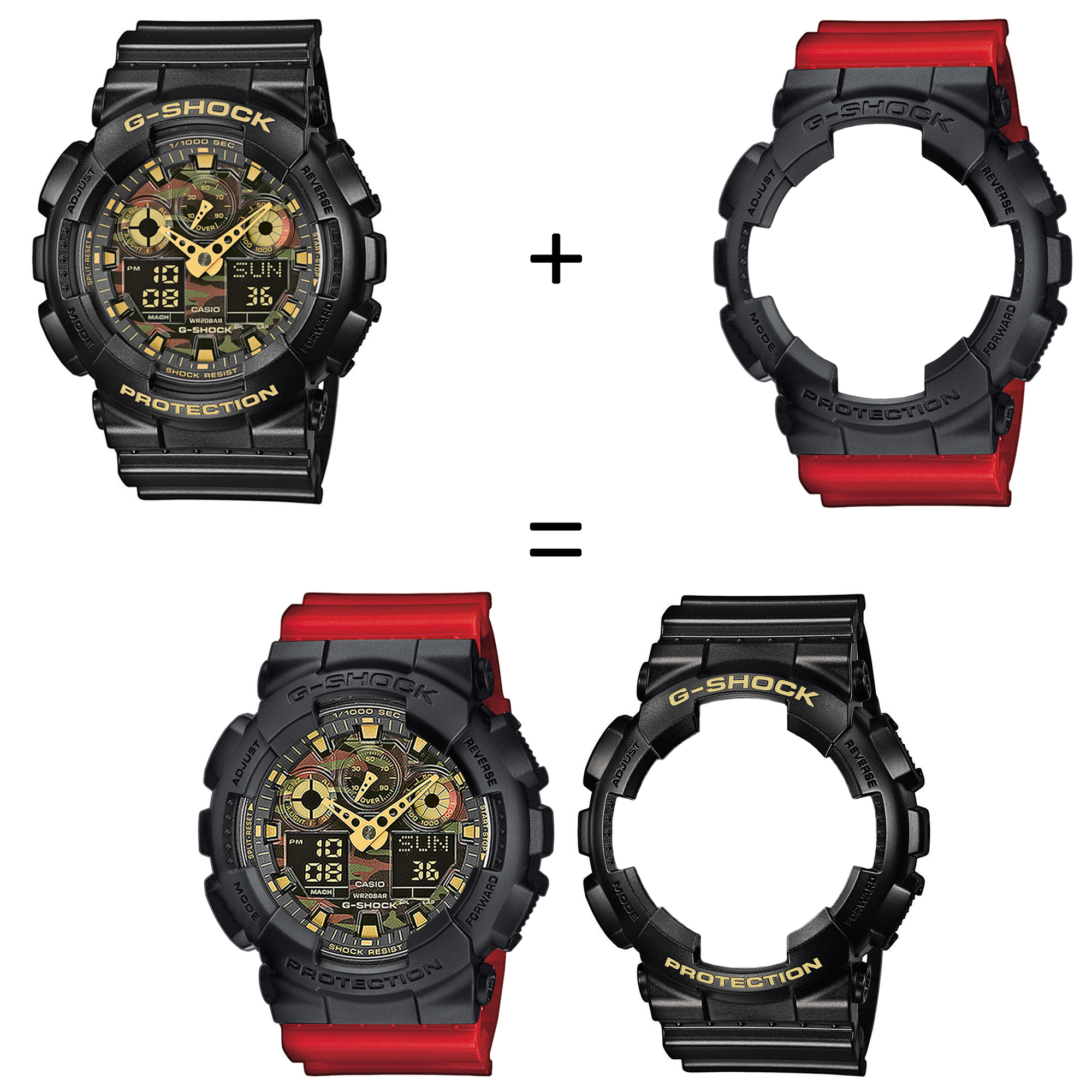 Casio SET GA-100CF-1A9ER + BEZEL 10358741 + PASEK 10395226 zegarek - miniatura 2