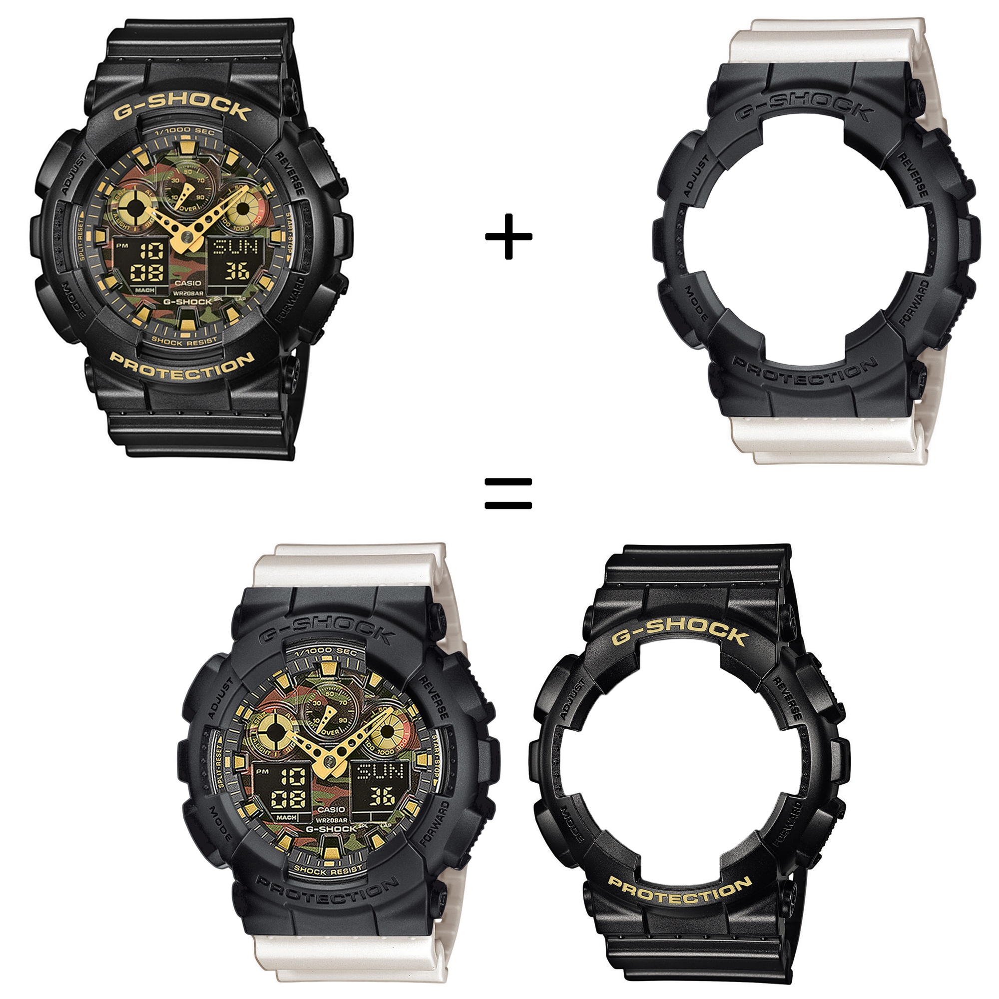Casio SET GA-100CF-1A9ER + BEZEL 10358741 + PASEK 10395227 zegarek - miniatura 2