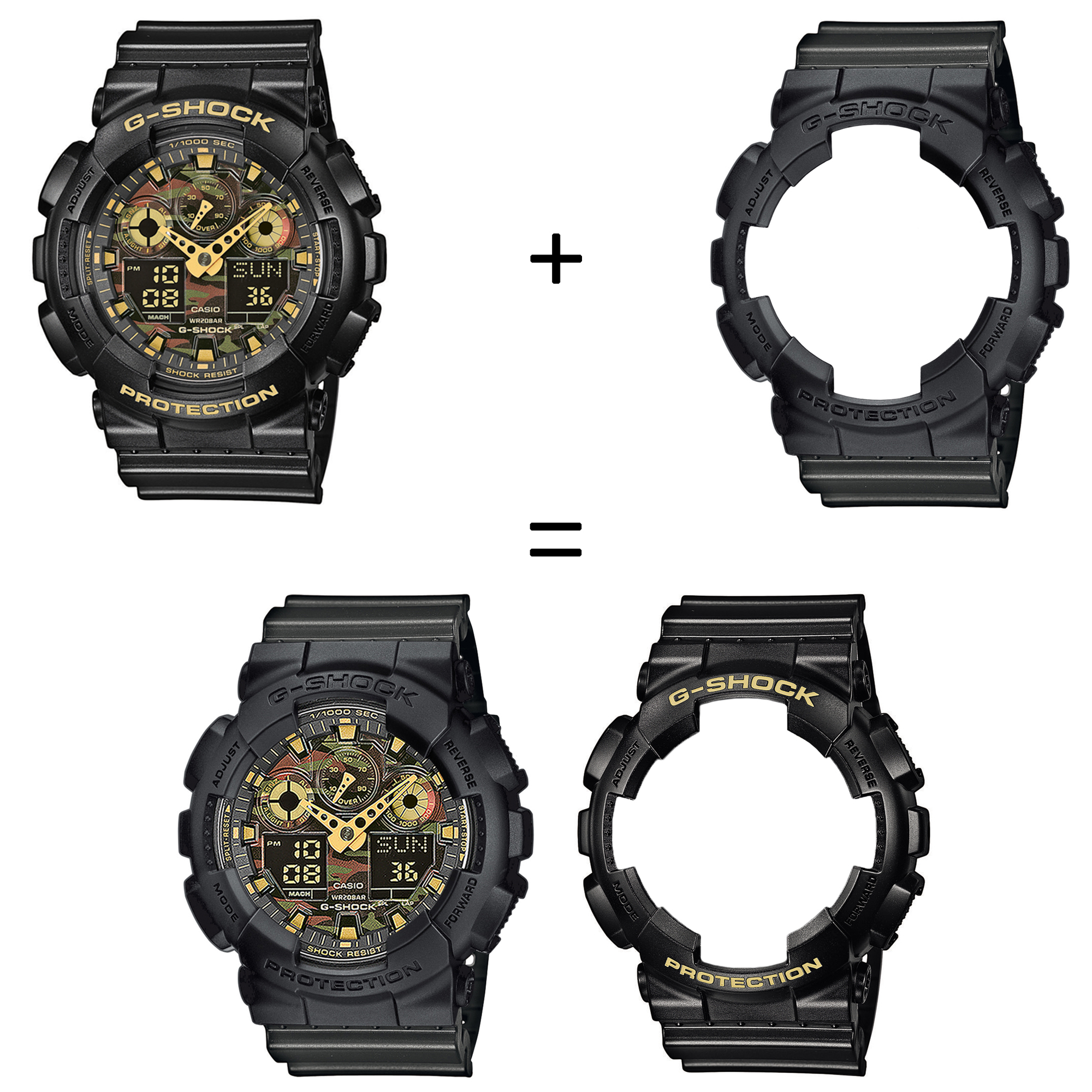 Casio SET GA-100CF-1A9ER + BEZEL 10358741 + PASEK 10467764 zegarek - miniatura 2