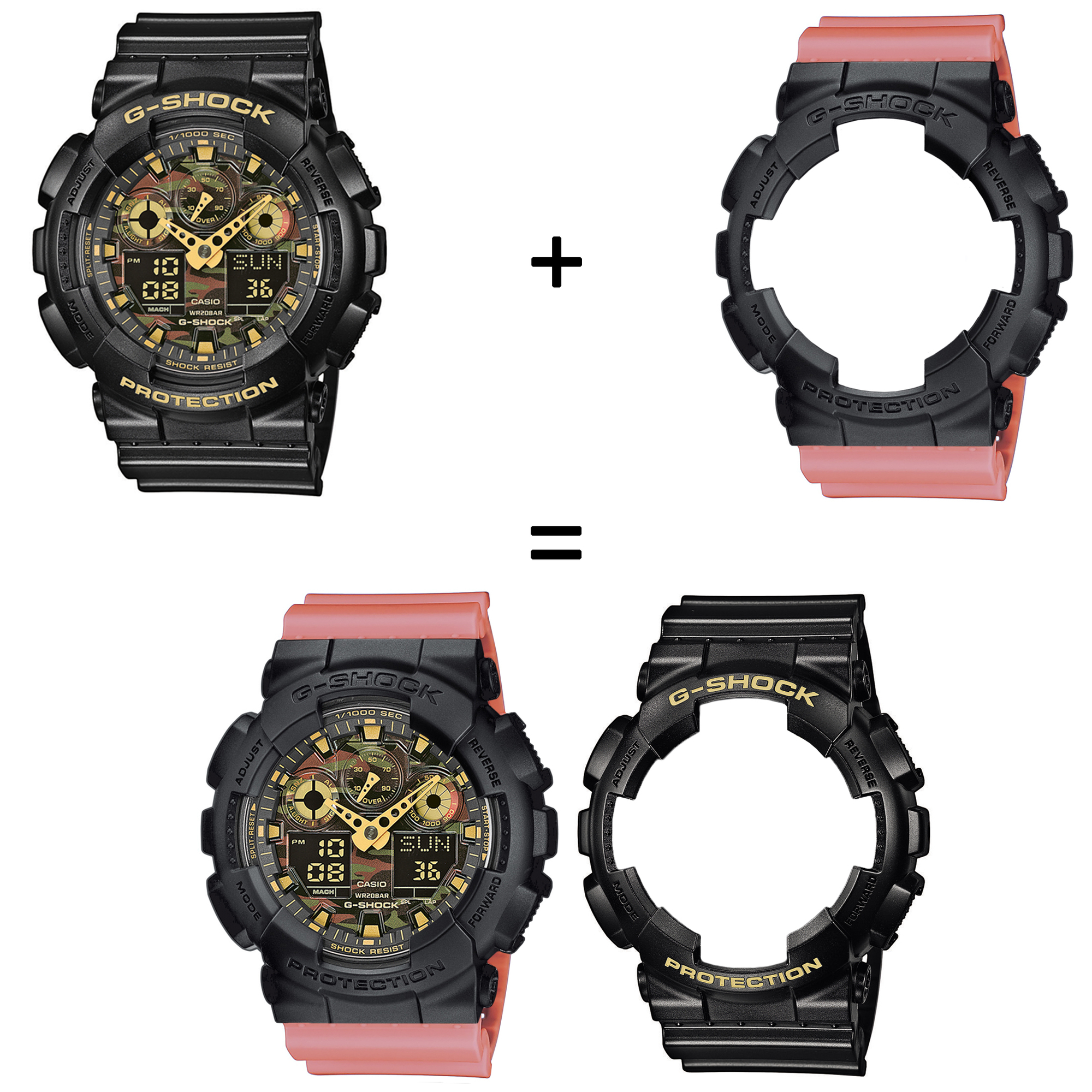 Casio SET GA-100CF-1A9ER + BEZEL 10358741 + PASEK 10498150 zegarek - miniatura 2