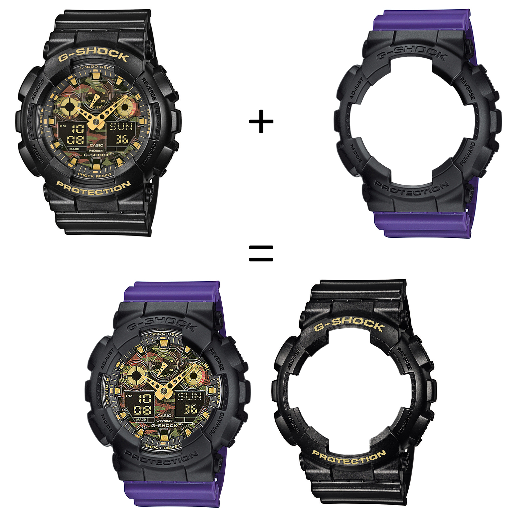Casio SET GA-100CF-1A9ER + BEZEL 10358741 + PASEK 10498156 zegarek - miniatura 2