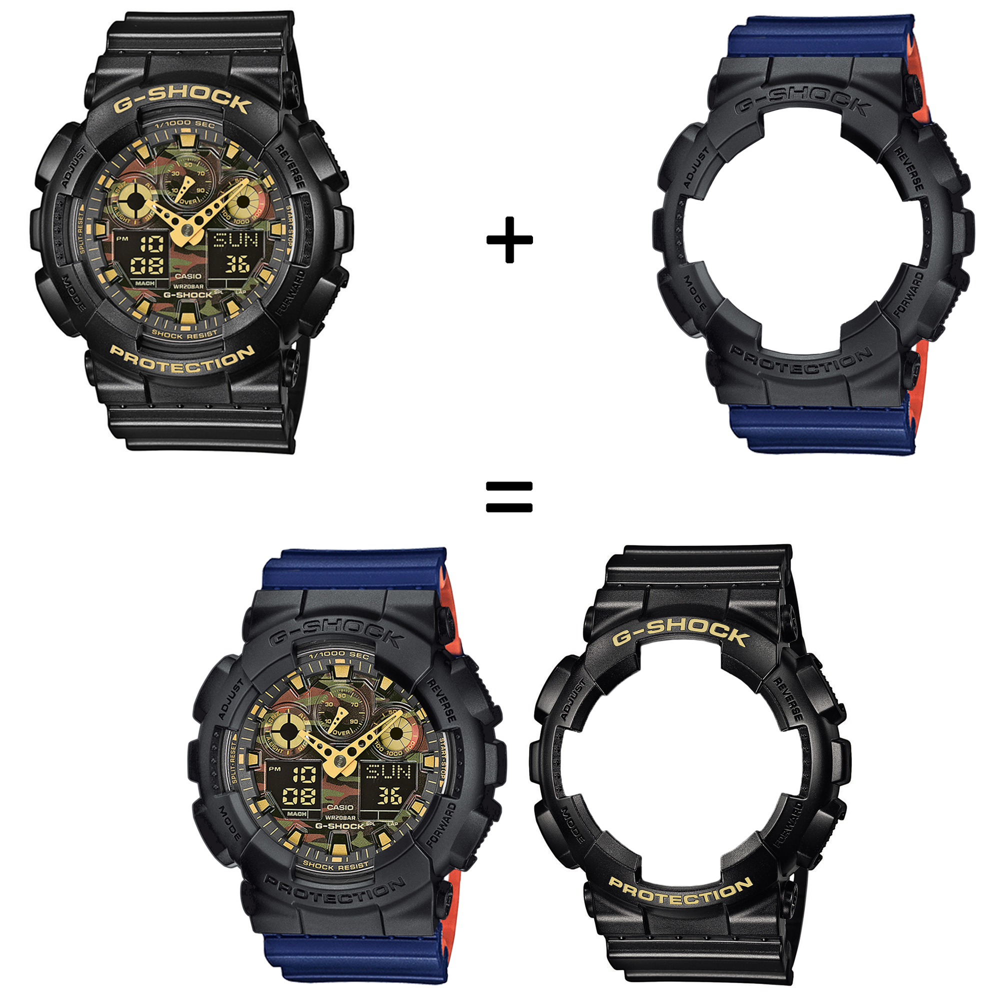 Casio SET GA-100CF-1A9ER + BEZEL 10358741 + PASEK 10527467 zegarek - miniatura 2
