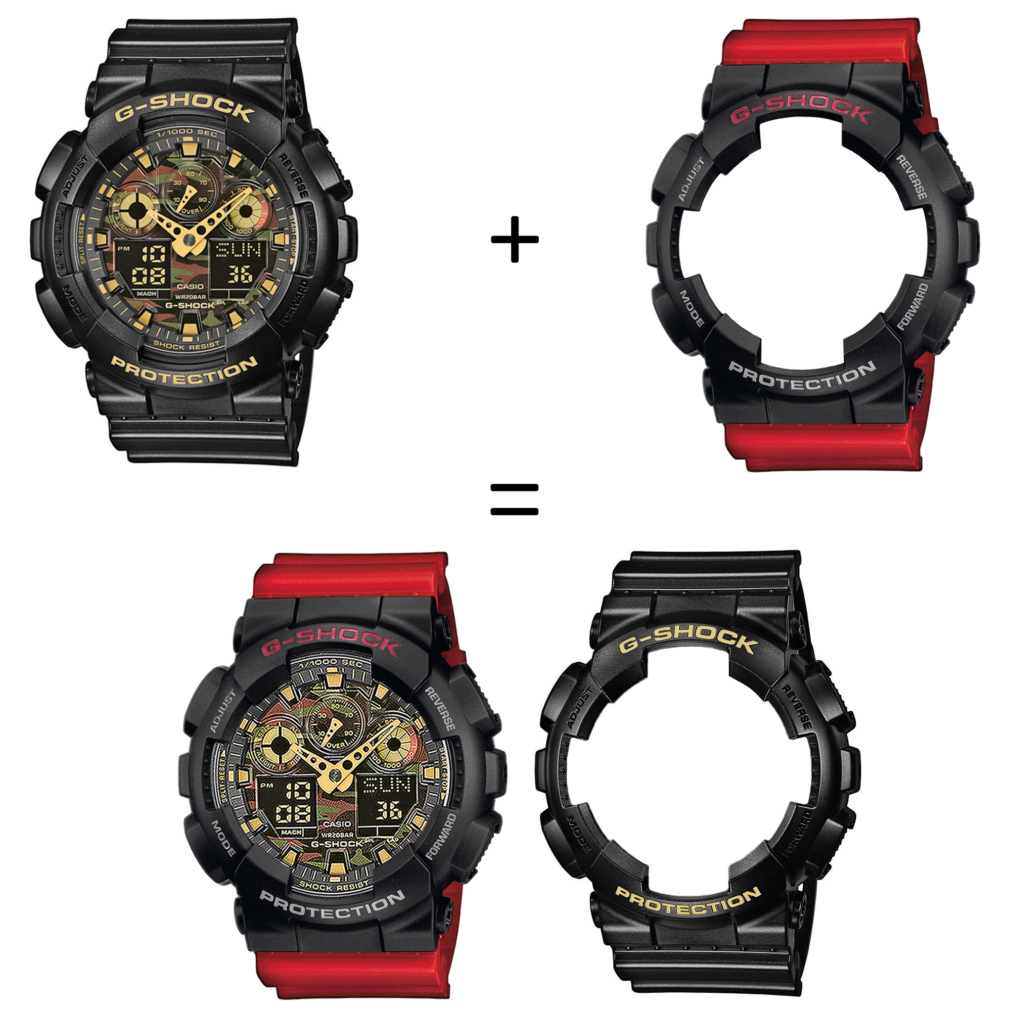 Casio SET GA-100CF-1A9ER + BEZEL 10378531 + PASEK 10395226 zegarek - miniatura 2