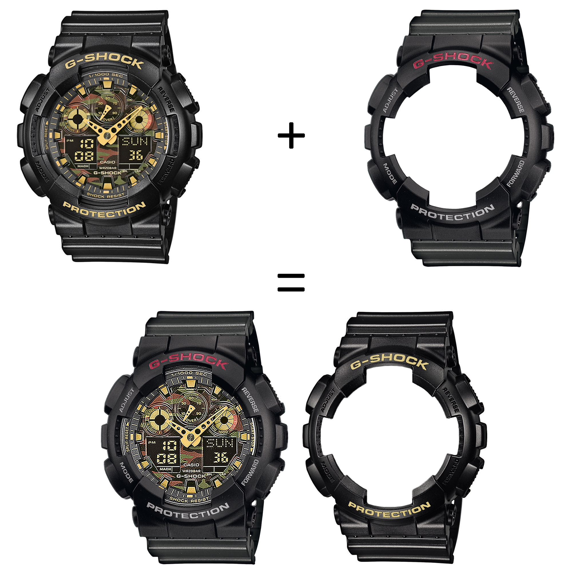 Casio SET GA-100CF-1A9ER + BEZEL 10378531 + PASEK 10467764 zegarek - miniatura 2