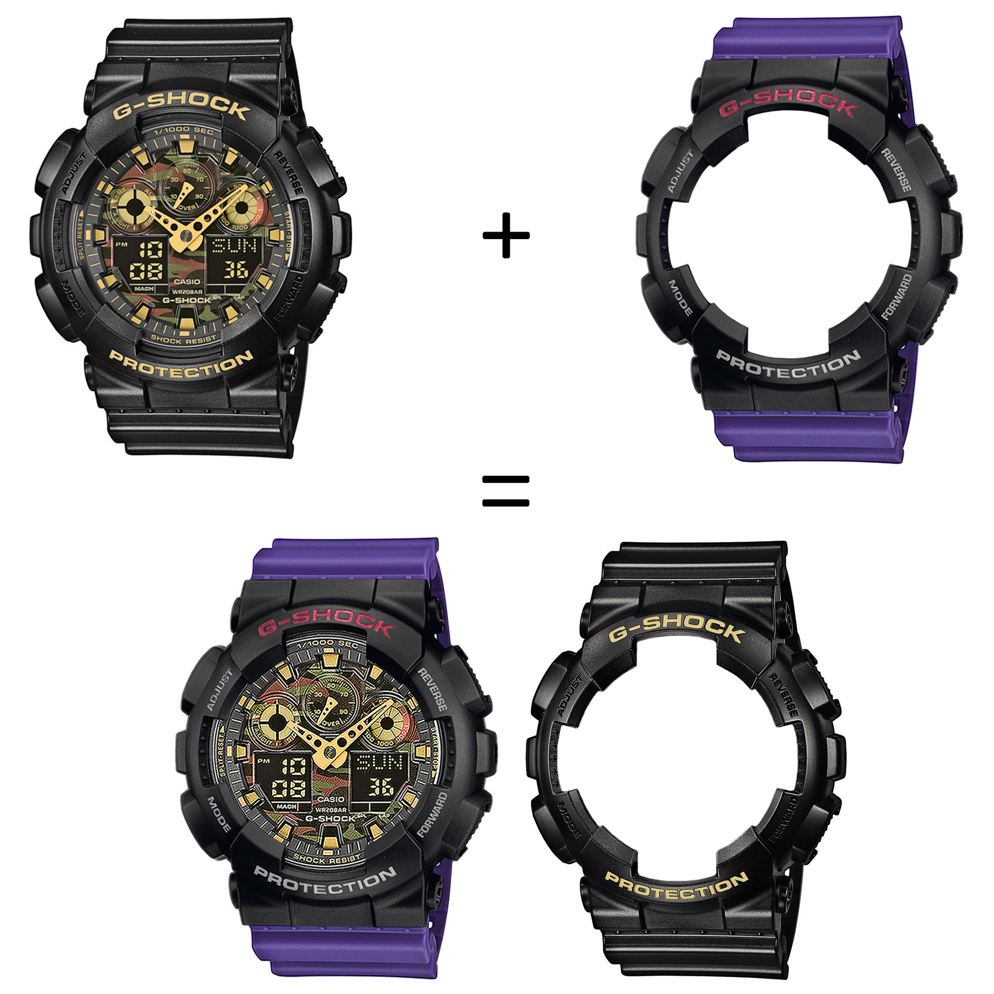 Casio SET GA-100CF-1A9ER + BEZEL 10378531 + PASEK 10498156 zegarek - miniatura 2