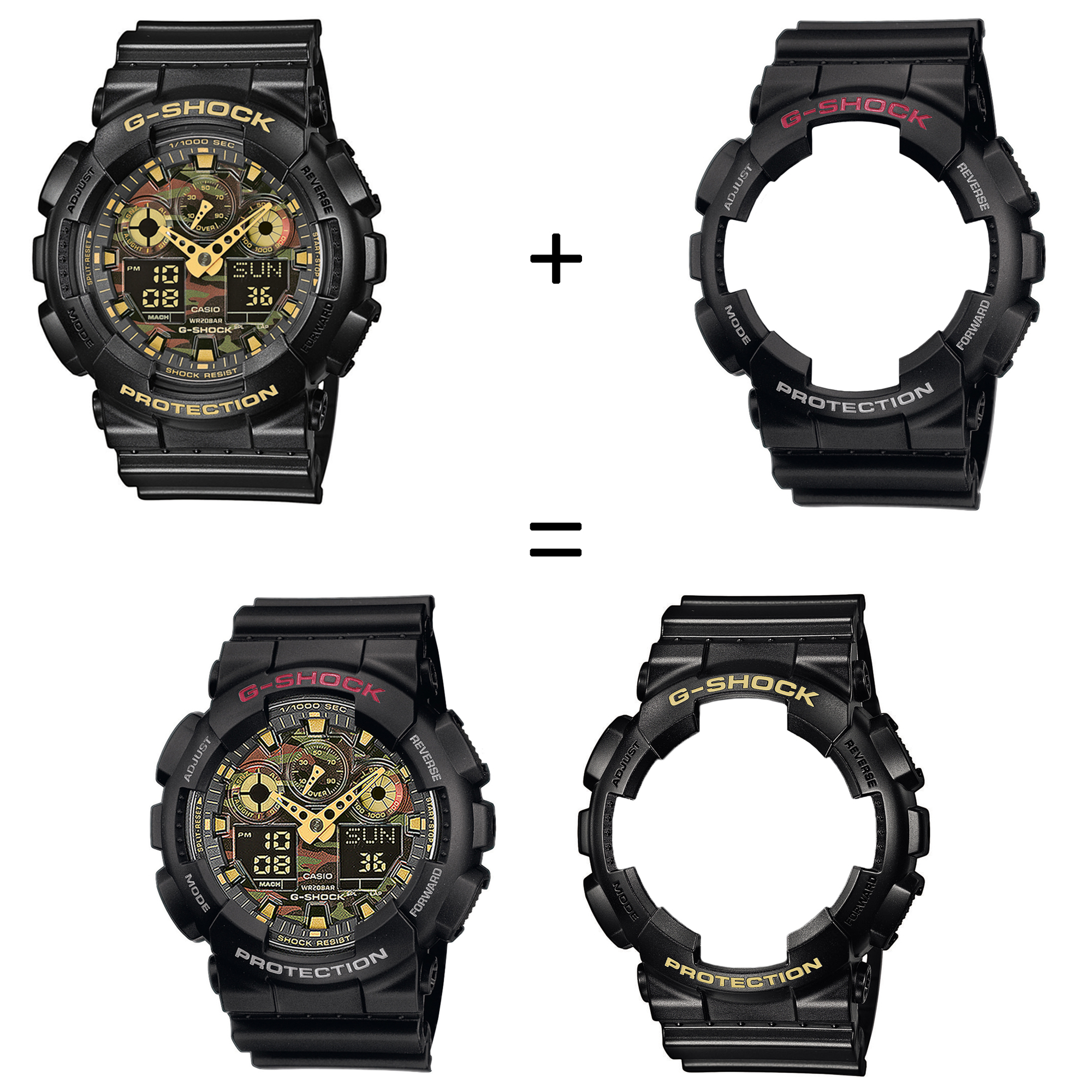 Casio SET GA-100CF-1A9ER + BEZEL 10378531 + PASEK 10536683 zegarek - miniatura 2