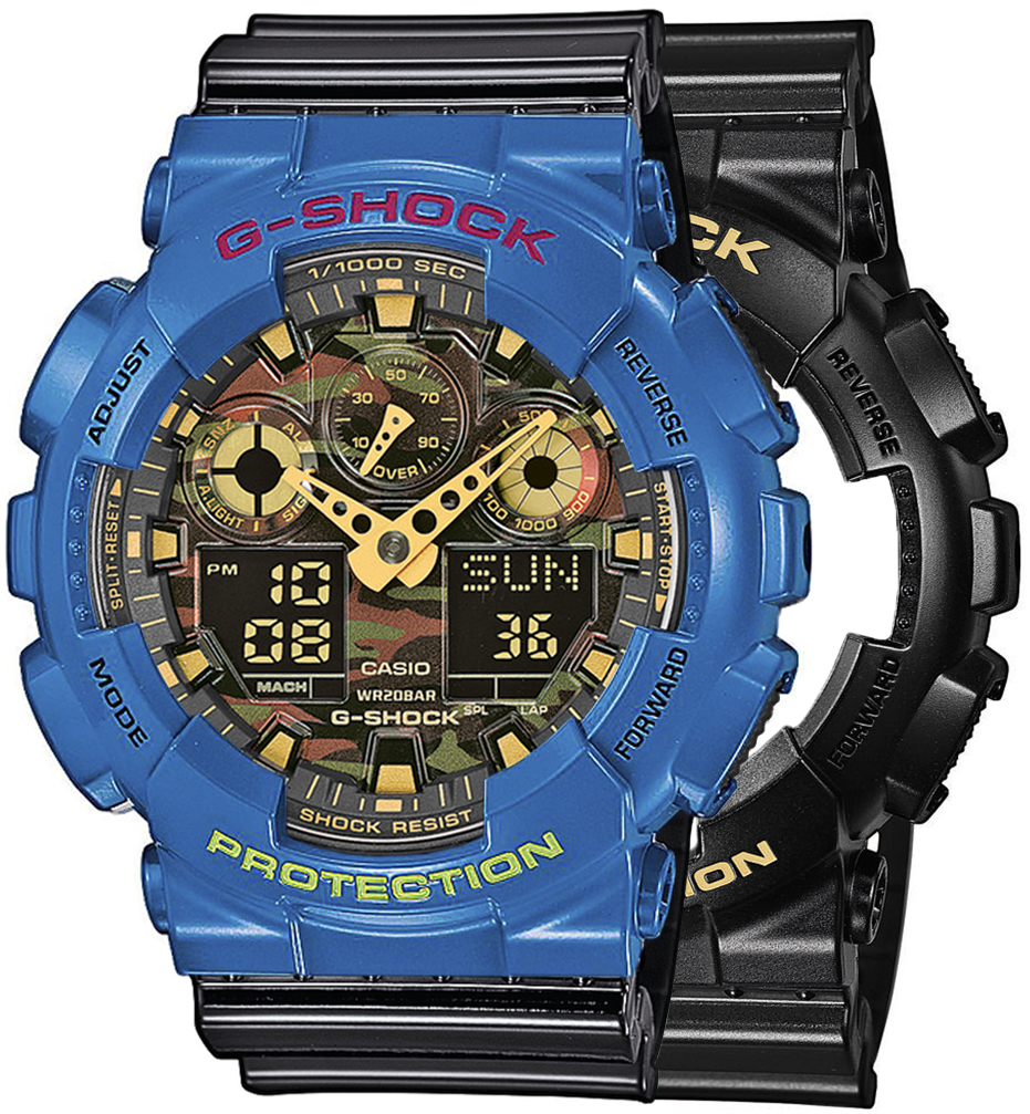 G-SHOCK SET GA-100CF-1A9ER + BEZEL 10388974 + PASEK 10378391