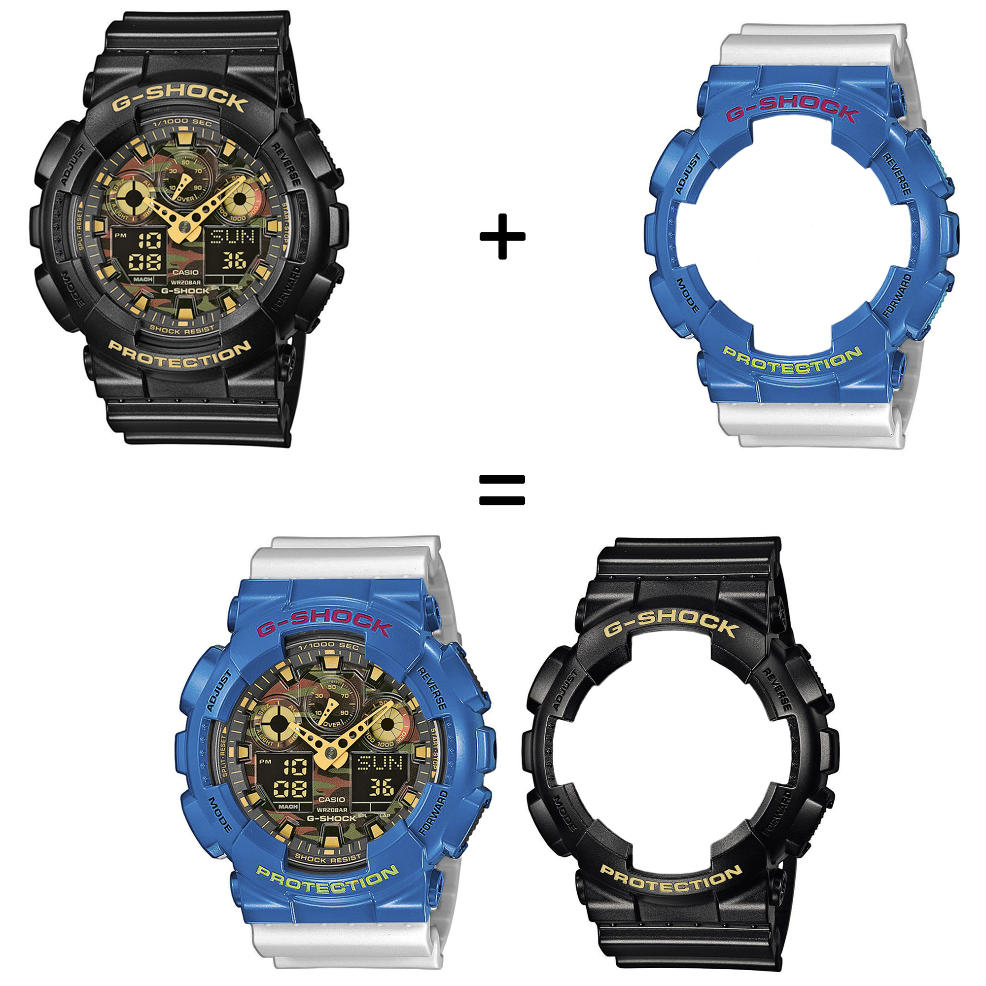 Casio SET GA-100CF-1A9ER + BEZEL 10388974 + PASEK 10430571 zegarek - miniatura 2