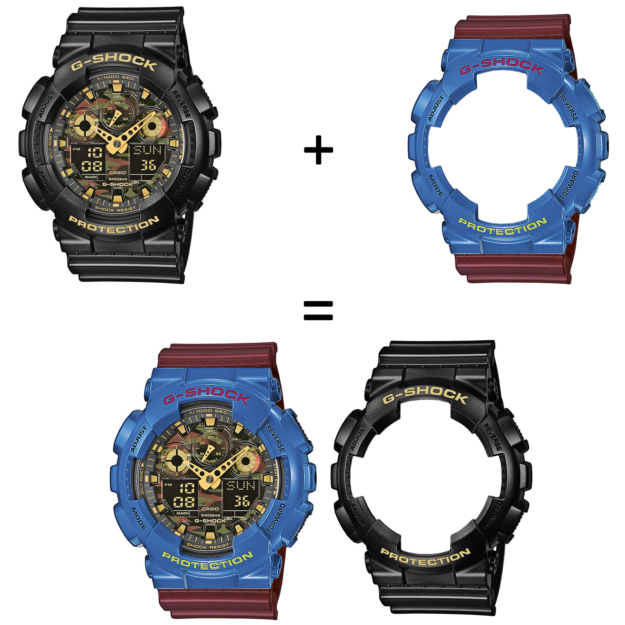 Casio SET GA-100CF-1A9ER + BEZEL 10388974 + PASEK 10477355 zegarek - miniatura 2