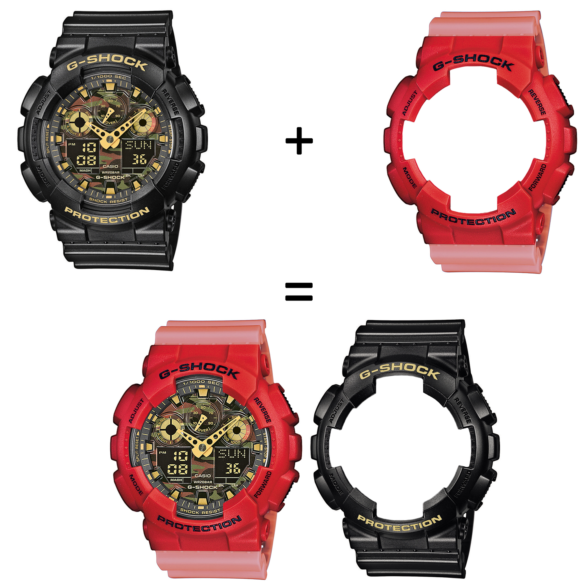 Casio SET GA-100CF-1A9ER + BEZEL 10395289 + PASEK 10498150 zegarek - miniatura 2