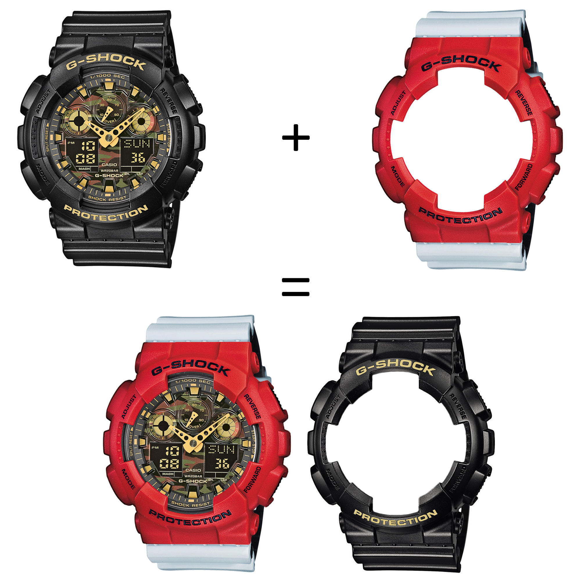 Casio SET GA-100CF-1A9ER + BEZEL 10395289 + PASEK 10527469 zegarek - miniatura 2