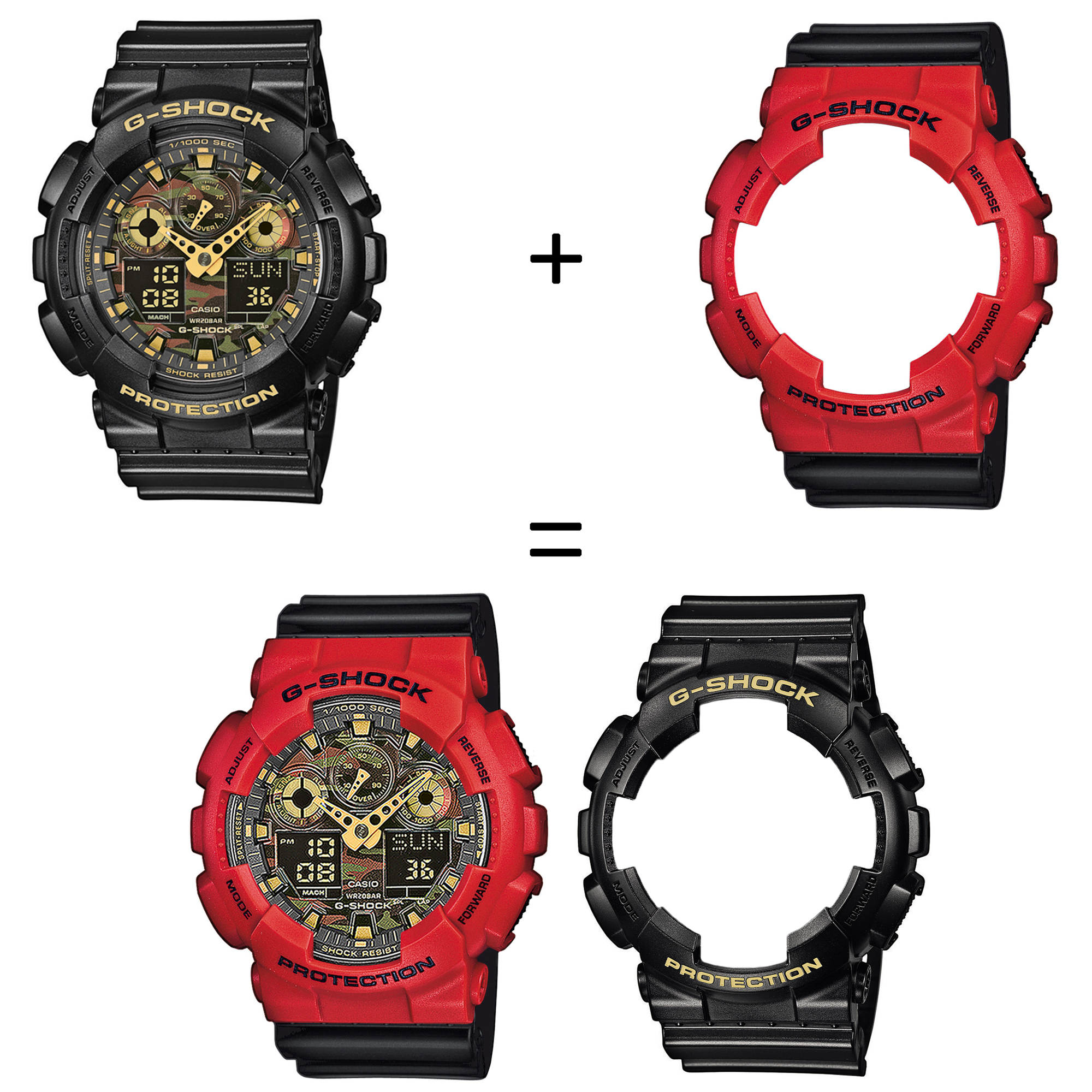 Casio SET GA-100CF-1A9ER + BEZEL 10395289 + PASEK 10536683 zegarek - miniatura 2