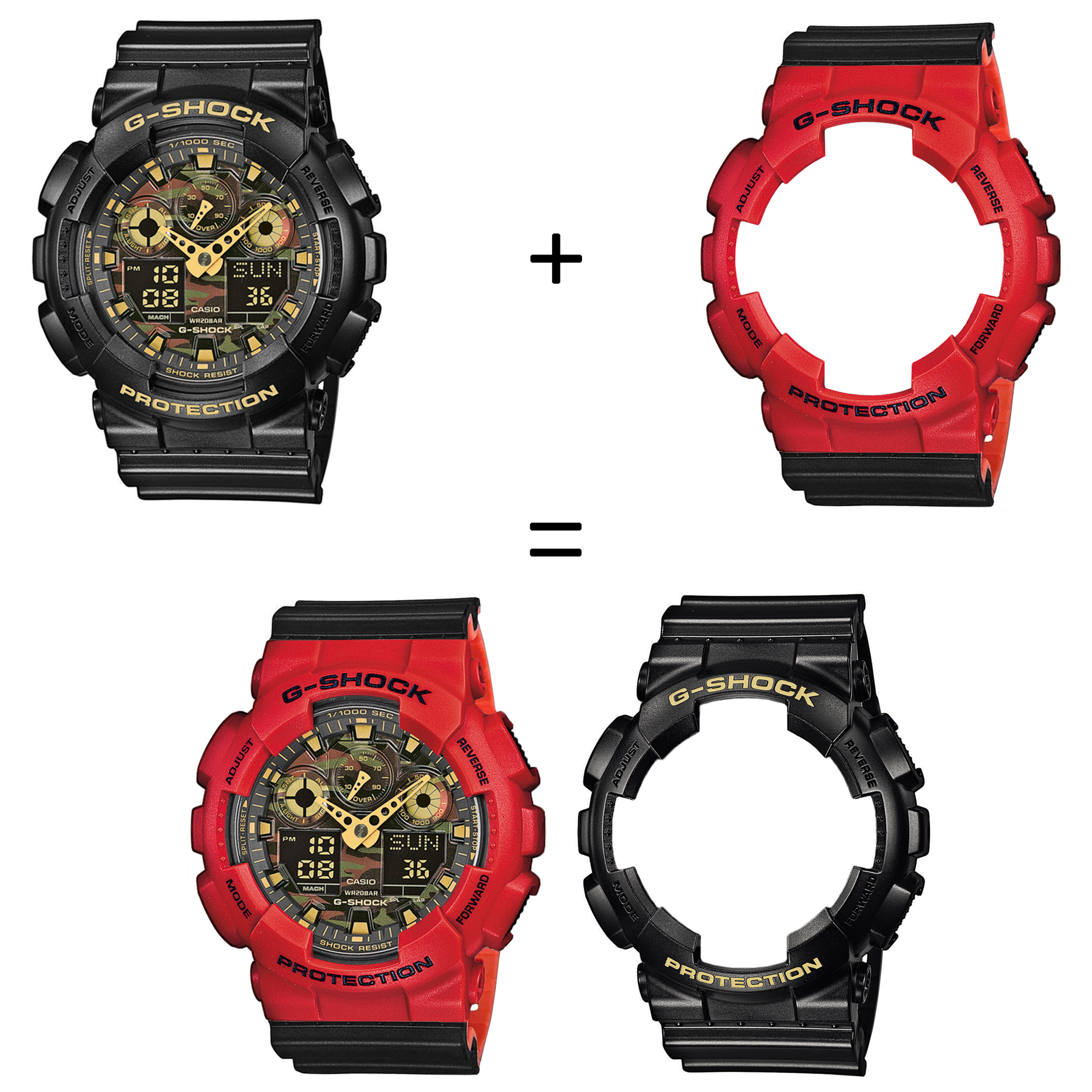 Casio SET GA-100CF-1A9ER + BEZEL 10395289 + PASEK 10577142 zegarek - miniatura 2