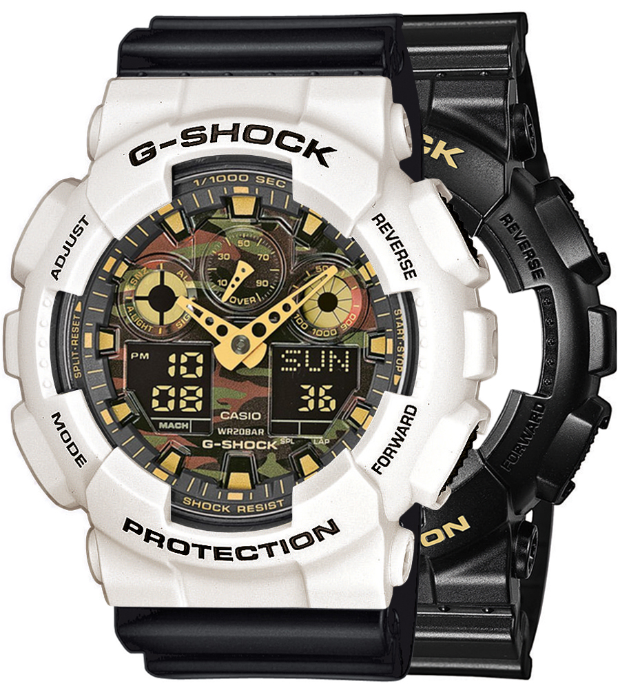 G-SHOCK SET GA-100CF-1A9ER + BEZEL 10395292 + PASEK 10347688