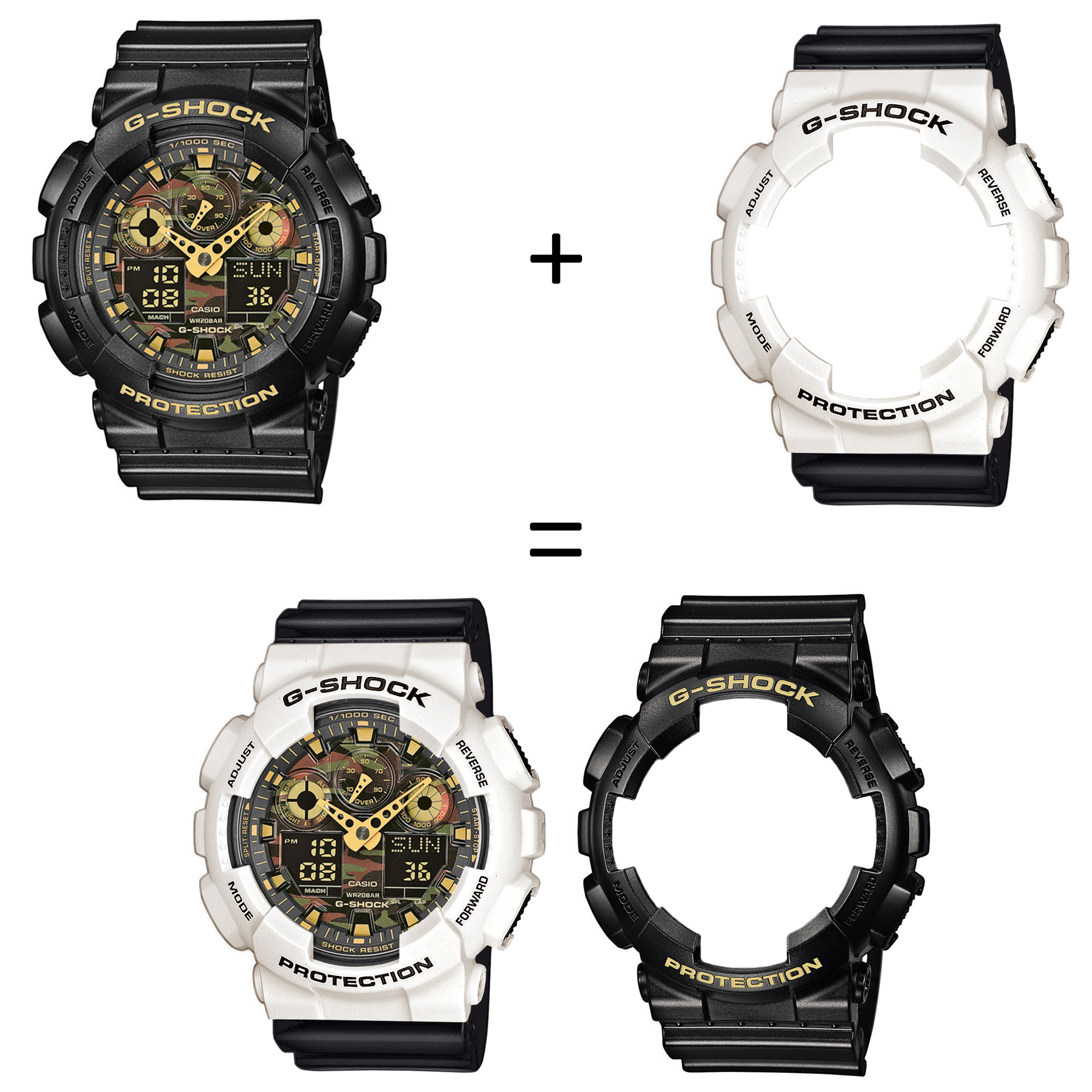 Casio SET GA-100CF-1A9ER + BEZEL 10395292 + PASEK 10536683 zegarek - miniatura 2