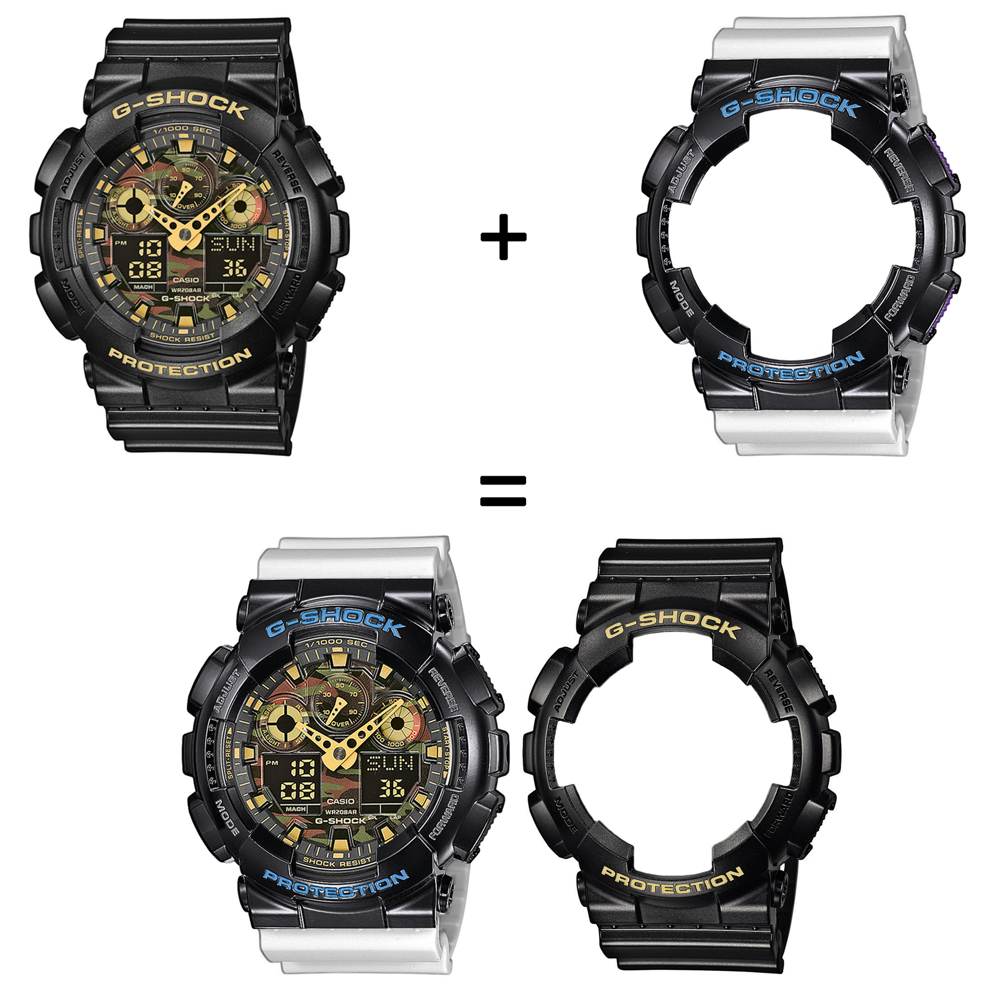 Casio SET GA-100CF-1A9ER + BEZEL 10407691 + PASEK 10430571 zegarek - miniatura 2