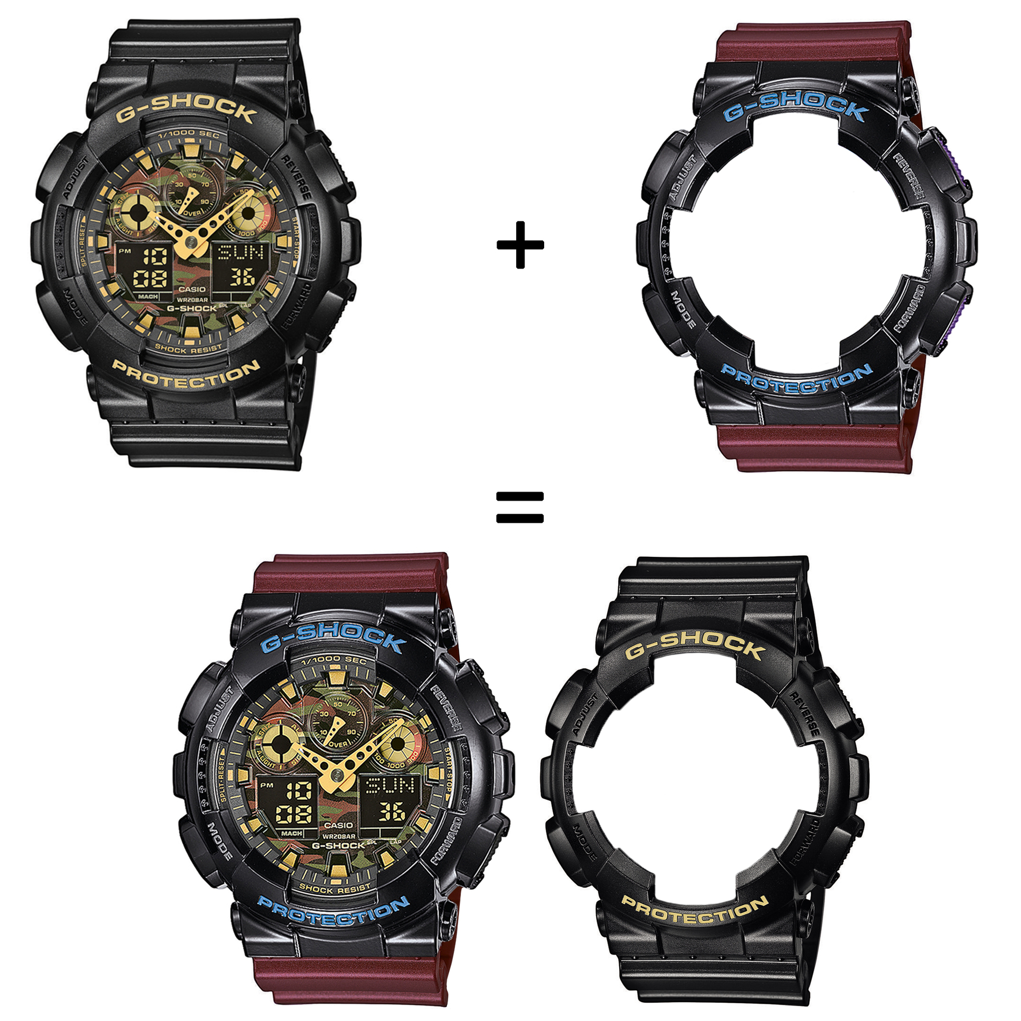 Casio SET GA-100CF-1A9ER + BEZEL 10407691 + PASEK 10477355 zegarek - miniatura 2
