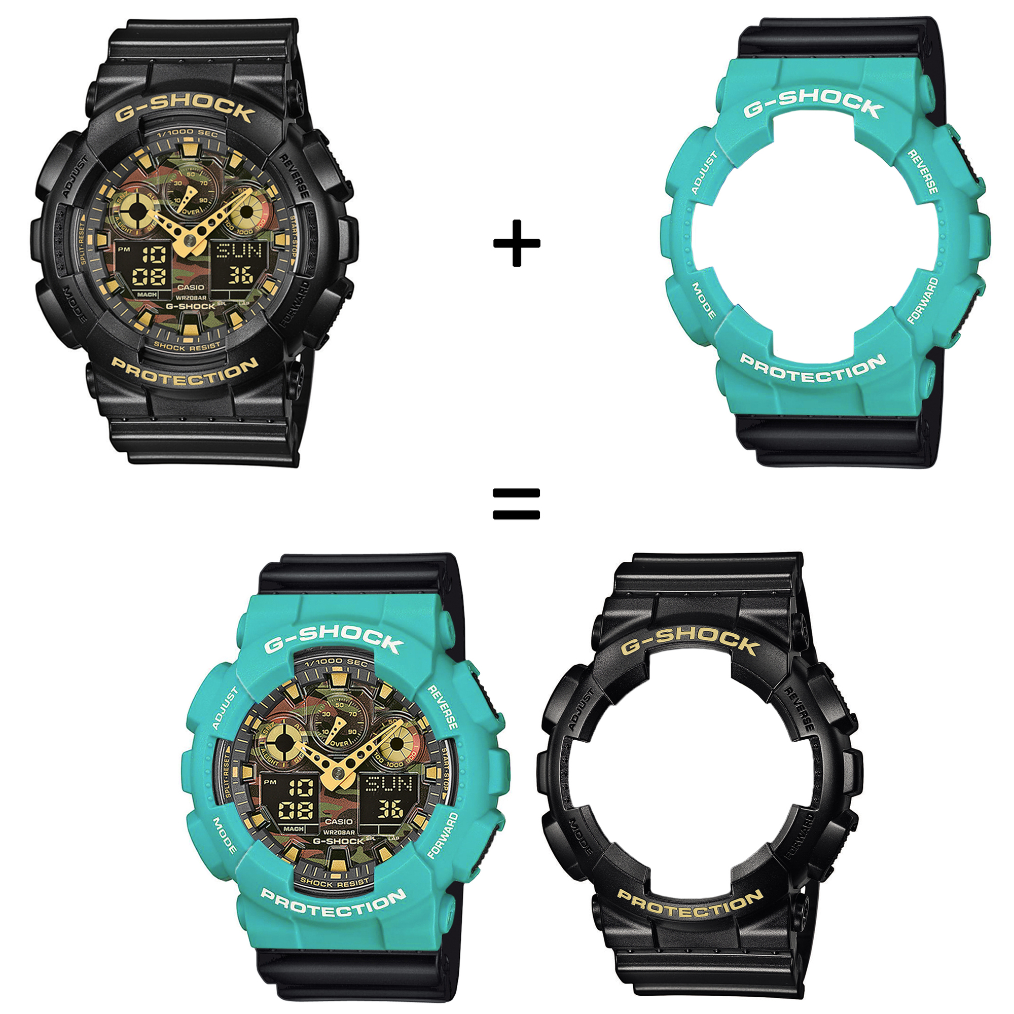 Casio SET GA-100CF-1A9ER + BEZEL 10410475 + PASEK 10347688 zegarek - miniatura 2