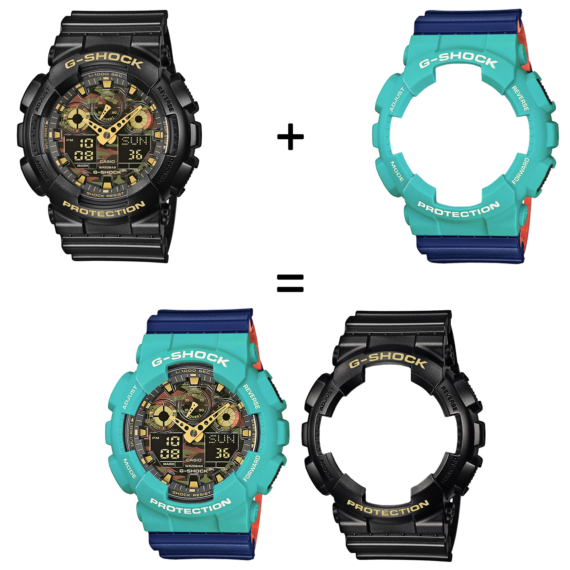 Casio SET GA-100CF-1A9ER + BEZEL 10410475 + PASEK 10527467 zegarek - miniatura 2
