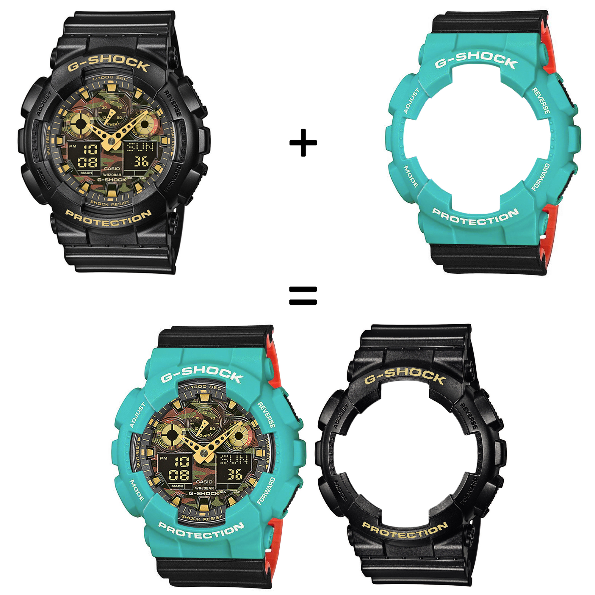 Casio SET GA-100CF-1A9ER + BEZEL 10410475 + PASEK 10577142 zegarek - miniatura 2