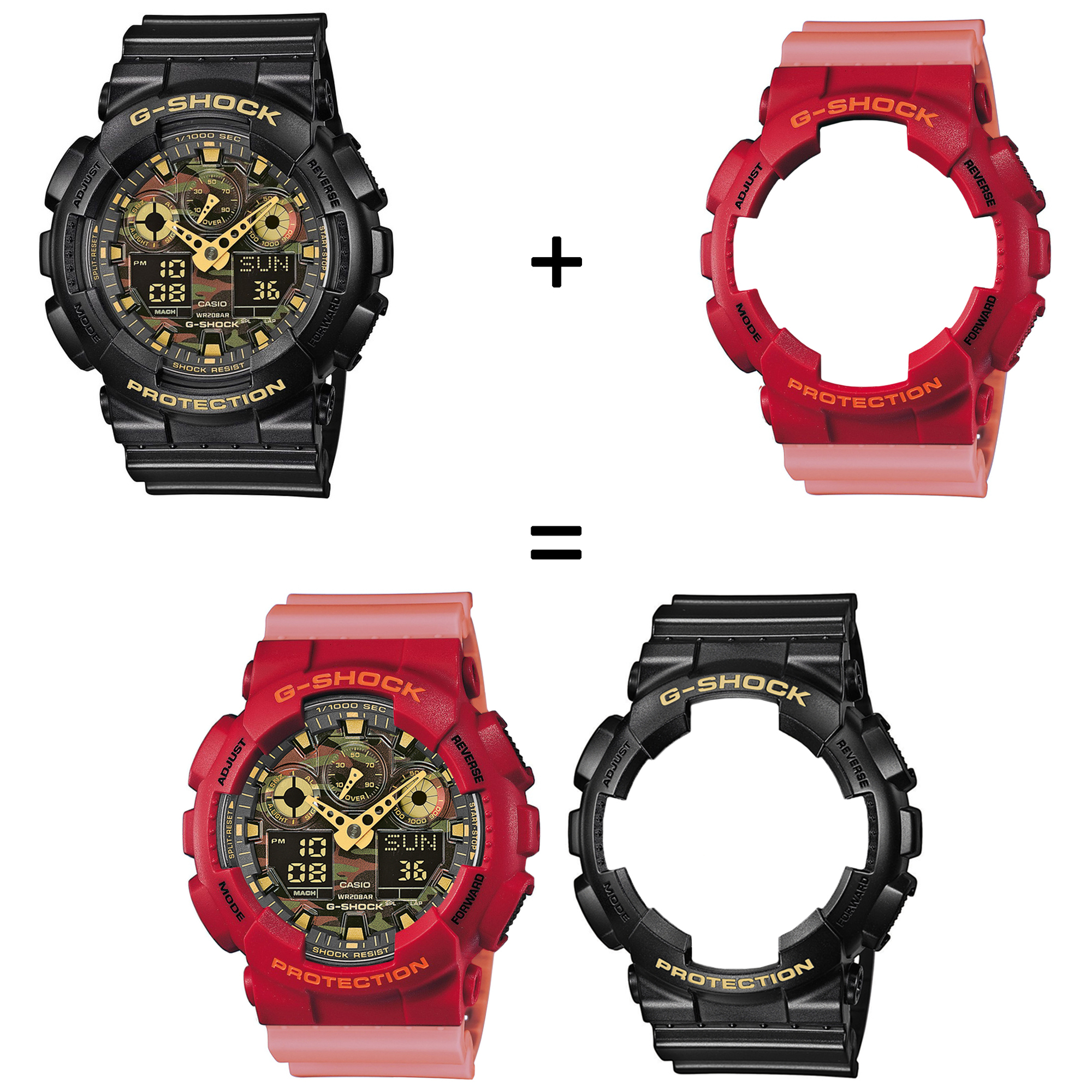 Casio SET GA-100CF-1A9ER + BEZEL 10441433 + PASEK 10498150 zegarek - miniatura 2