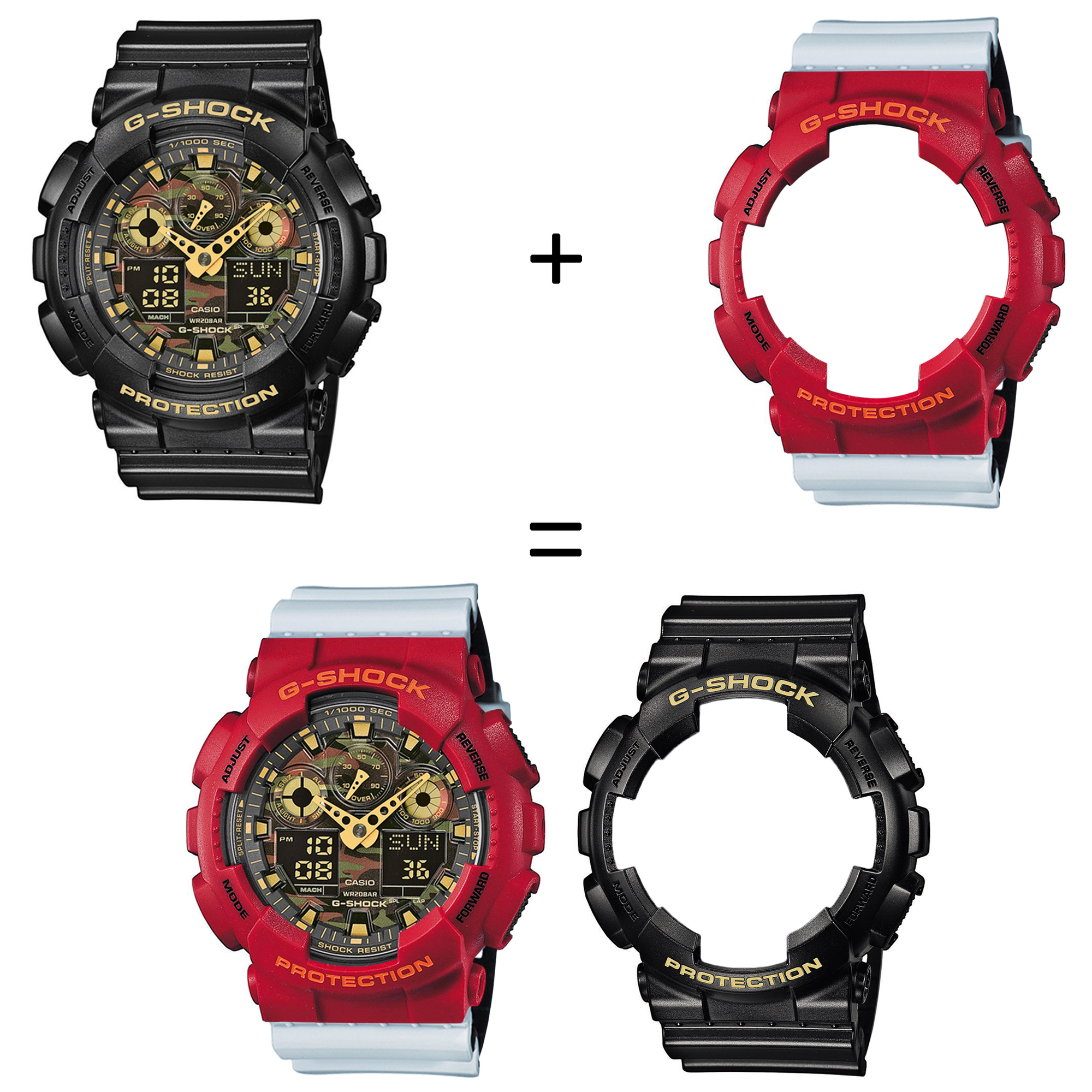 Casio SET GA-100CF-1A9ER + BEZEL 10441433 + PASEK 10527469 zegarek - miniatura 2