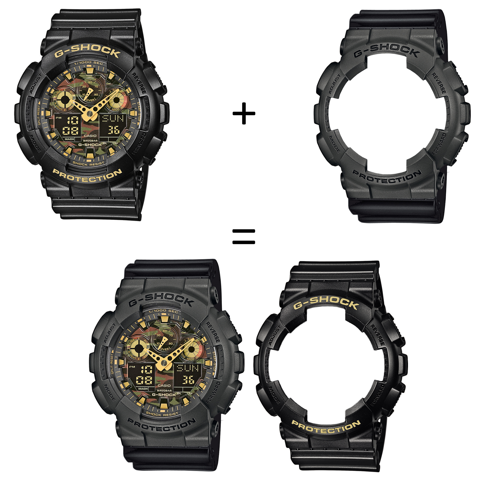 Casio SET GA-100CF-1A9ER + BEZEL 10467795 + PASEK 10347688 zegarek - miniatura 2