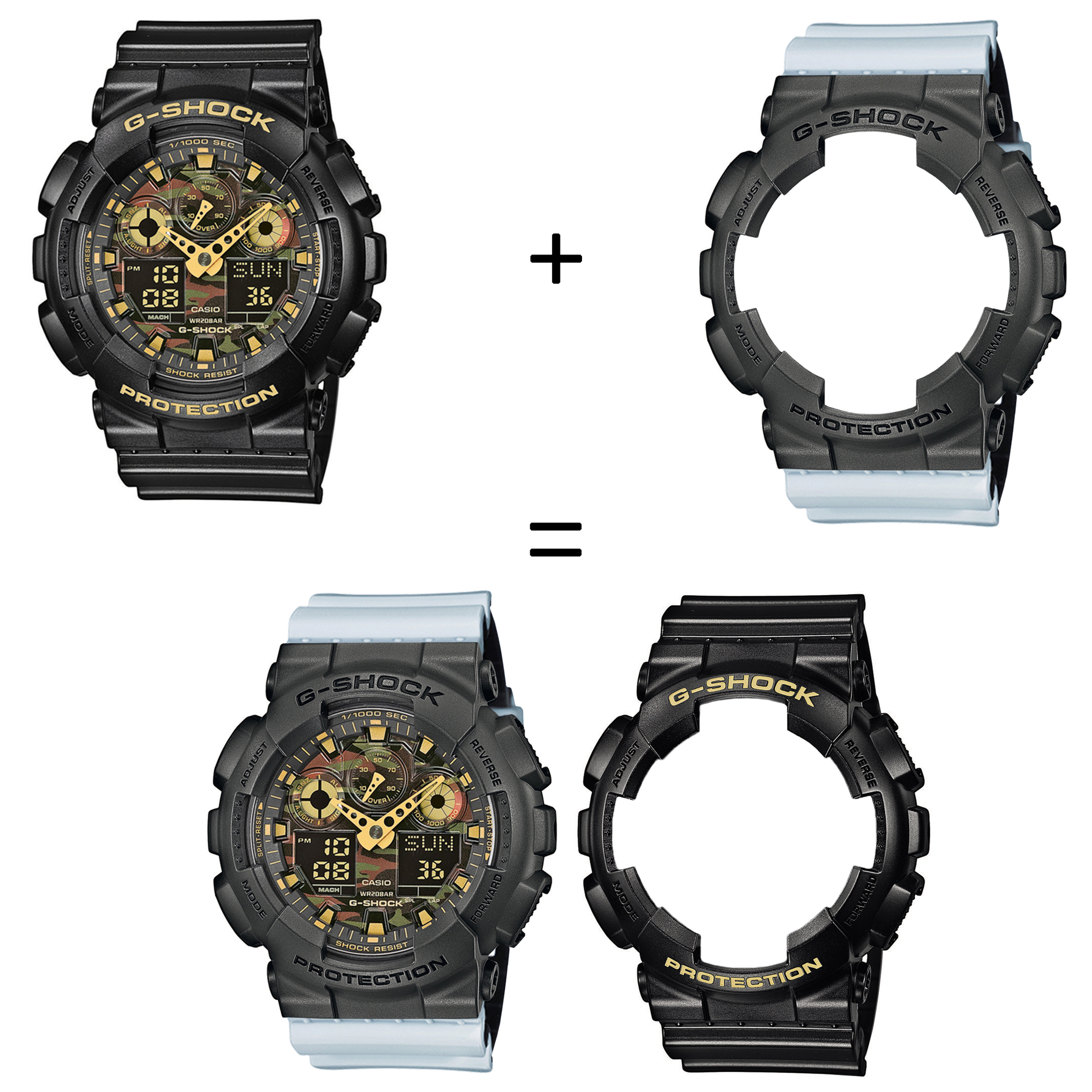 Casio SET GA-100CF-1A9ER + BEZEL 10467795 + PASEK 10527469 zegarek - miniatura 2