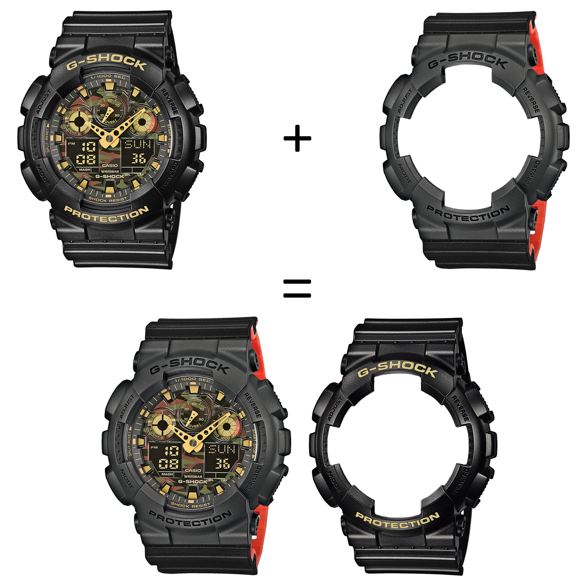 Casio SET GA-100CF-1A9ER + BEZEL 10467795 + PASEK 10577142 zegarek - miniatura 2
