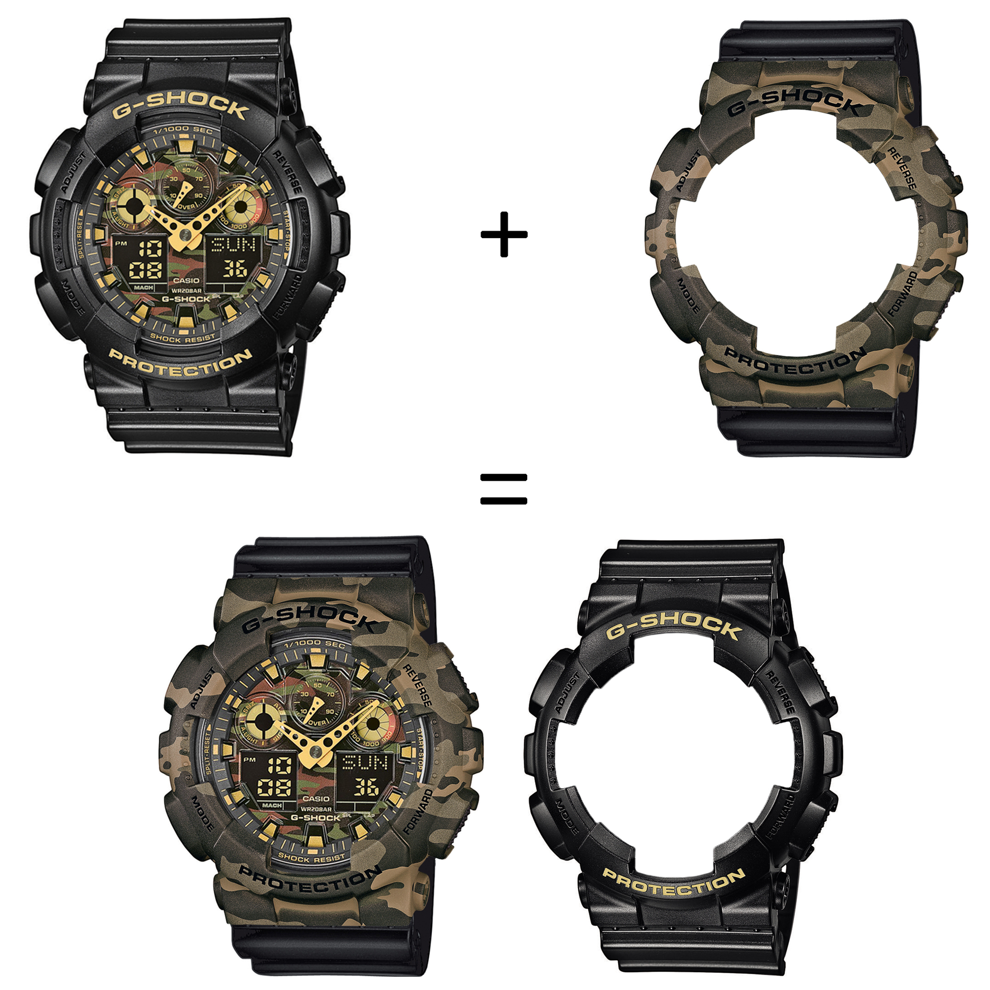 Casio SET GA-100CF-1A9ER + BEZEL 10507070 + PASEK 10347688 zegarek - miniatura 2