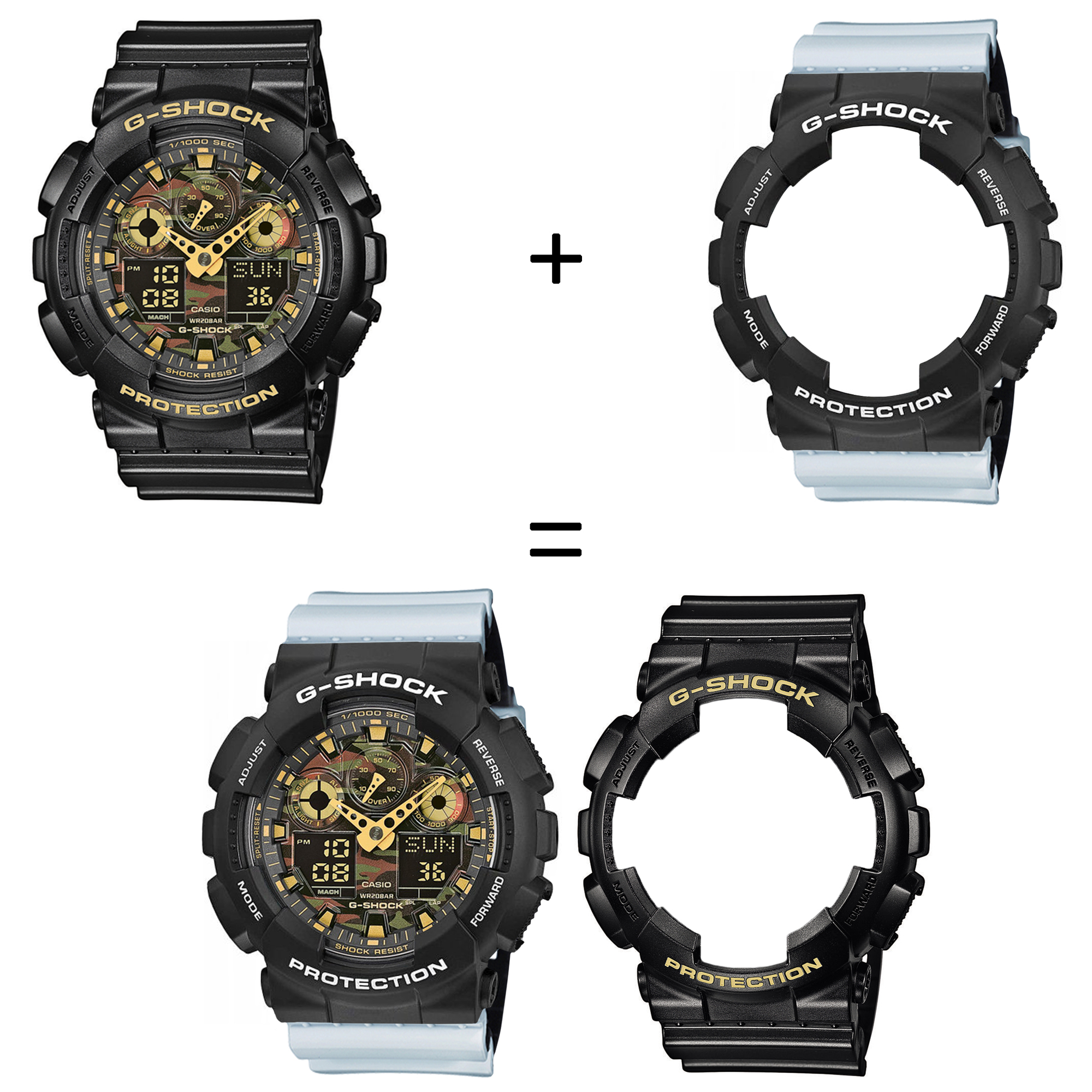 Casio SET GA-100CF-1A9ER + BEZEL 10508136 + PASEK 10527469 zegarek - miniatura 2