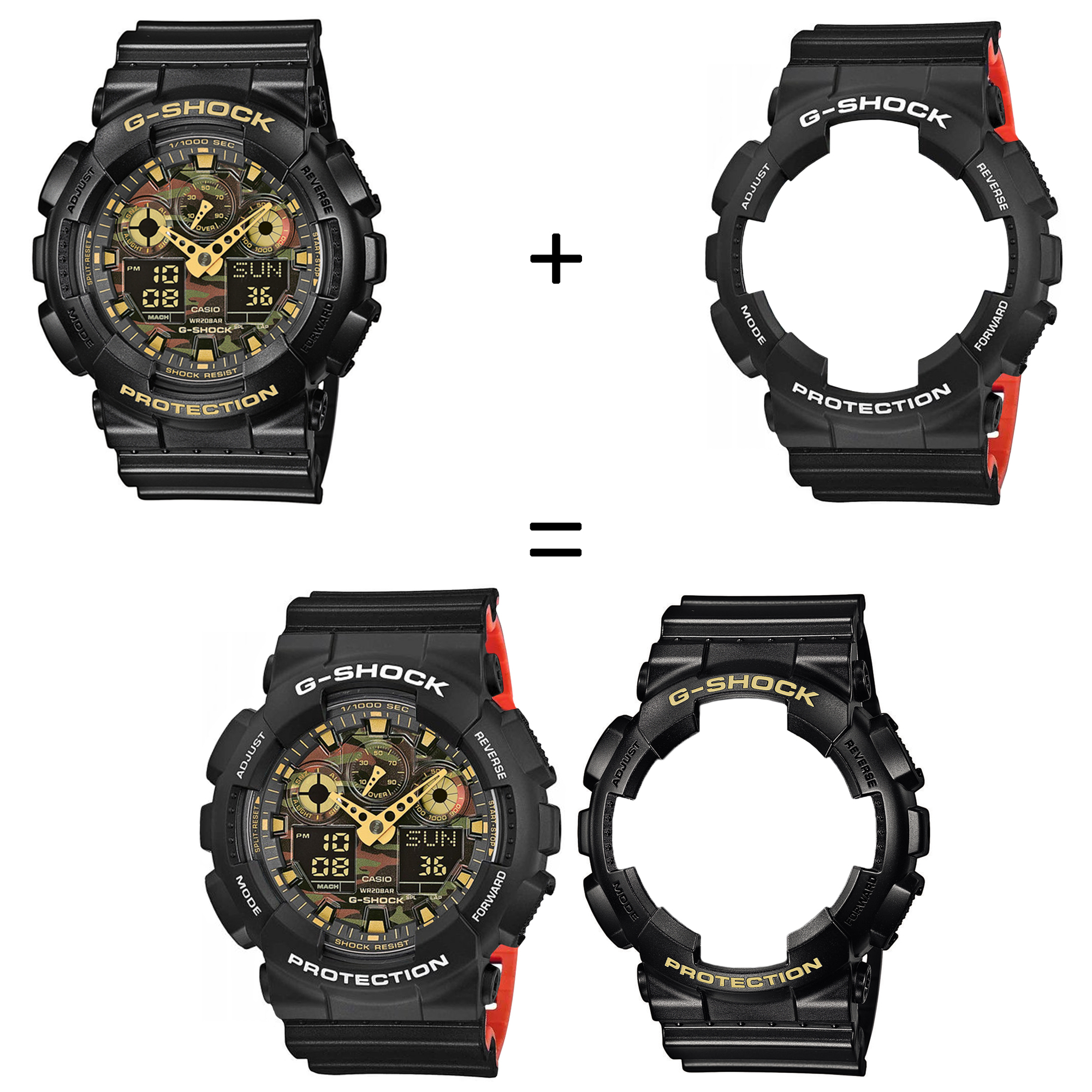 Casio SET GA-100CF-1A9ER + BEZEL 10508136 + PASEK 10577142 zegarek - miniatura 2