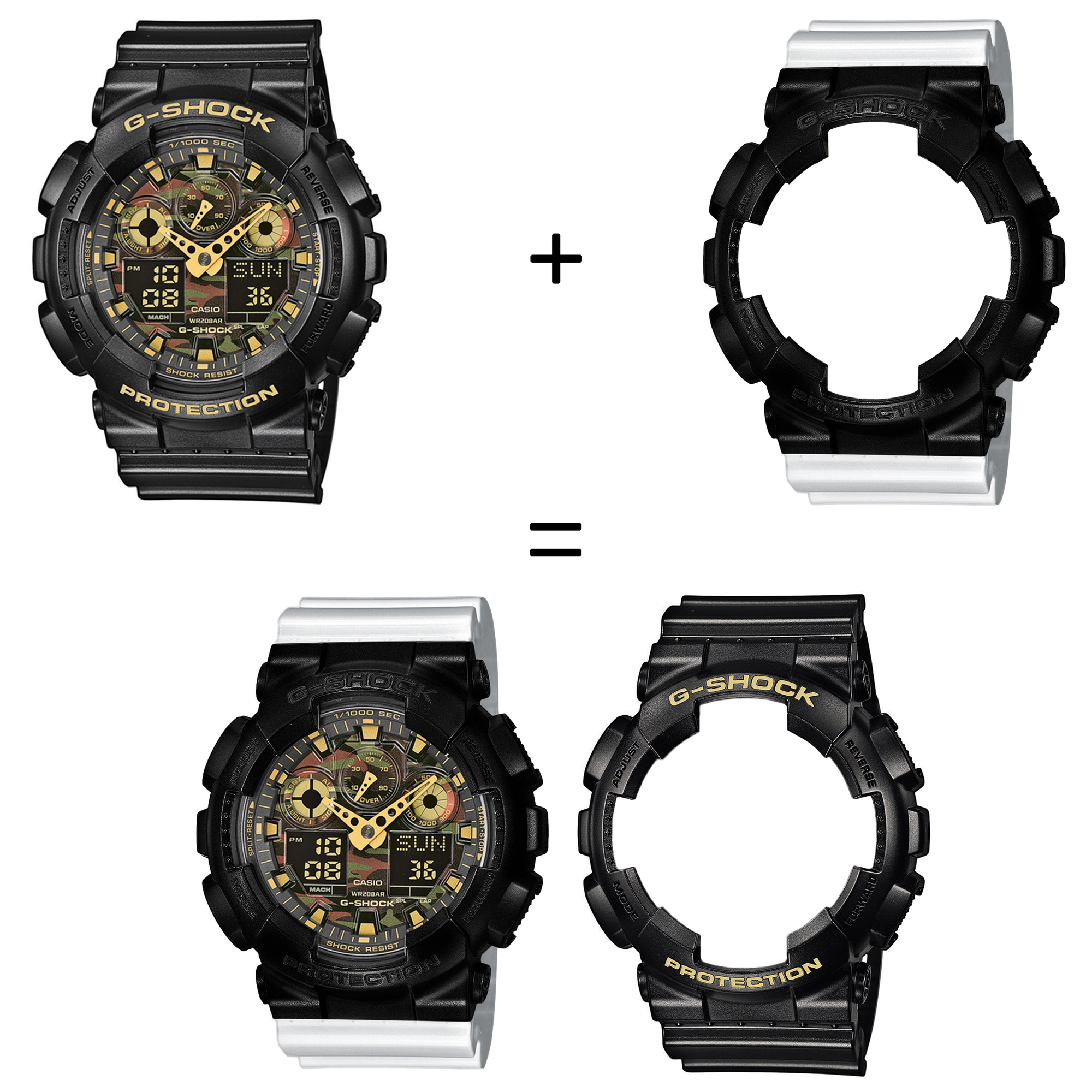 Casio SET GA-100CF-1A9ER + BEZEL 10523429 + PASEK 10347710 zegarek - miniatura 2