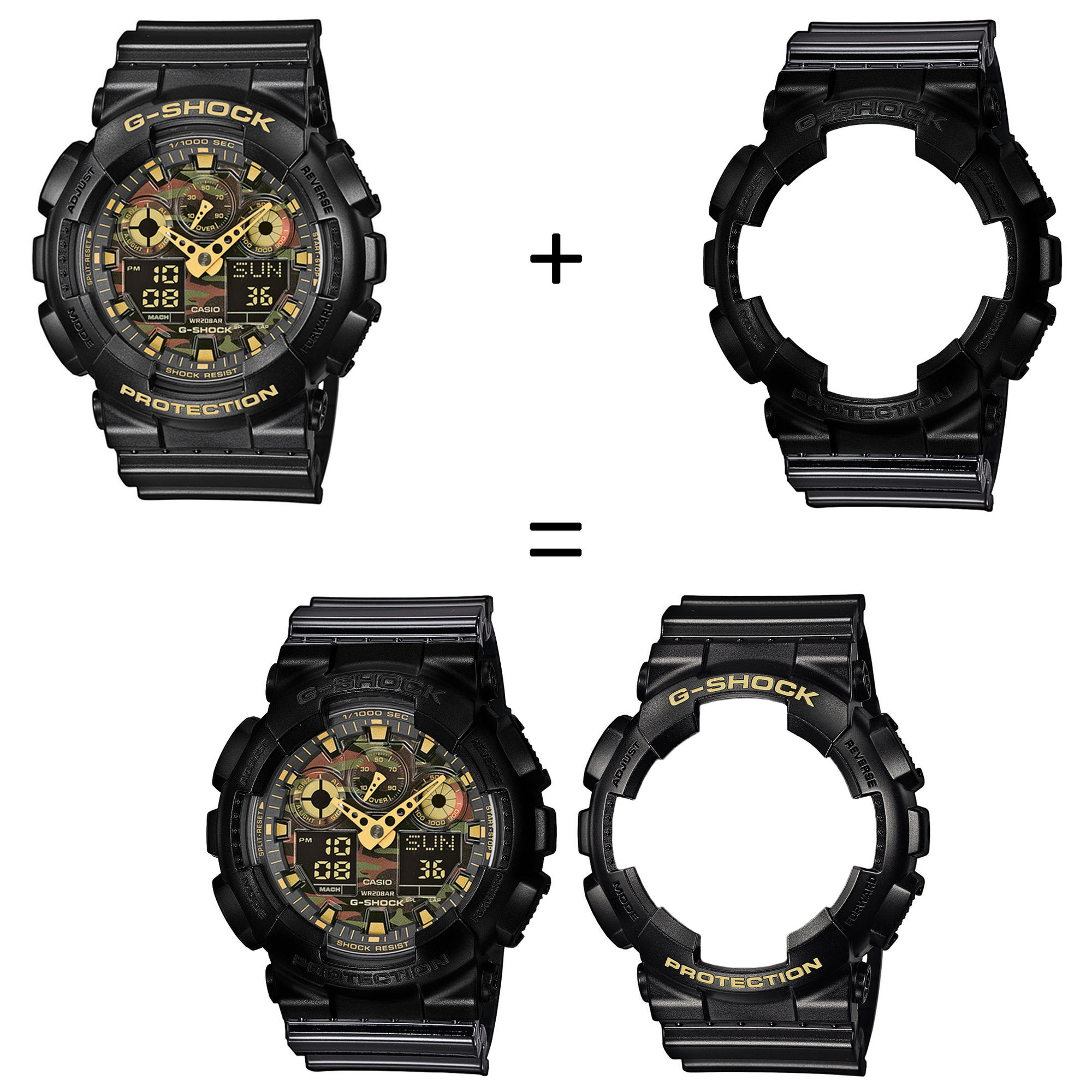 Casio SET GA-100CF-1A9ER + BEZEL 10523429 + PASEK 10378391 zegarek - miniatura 2