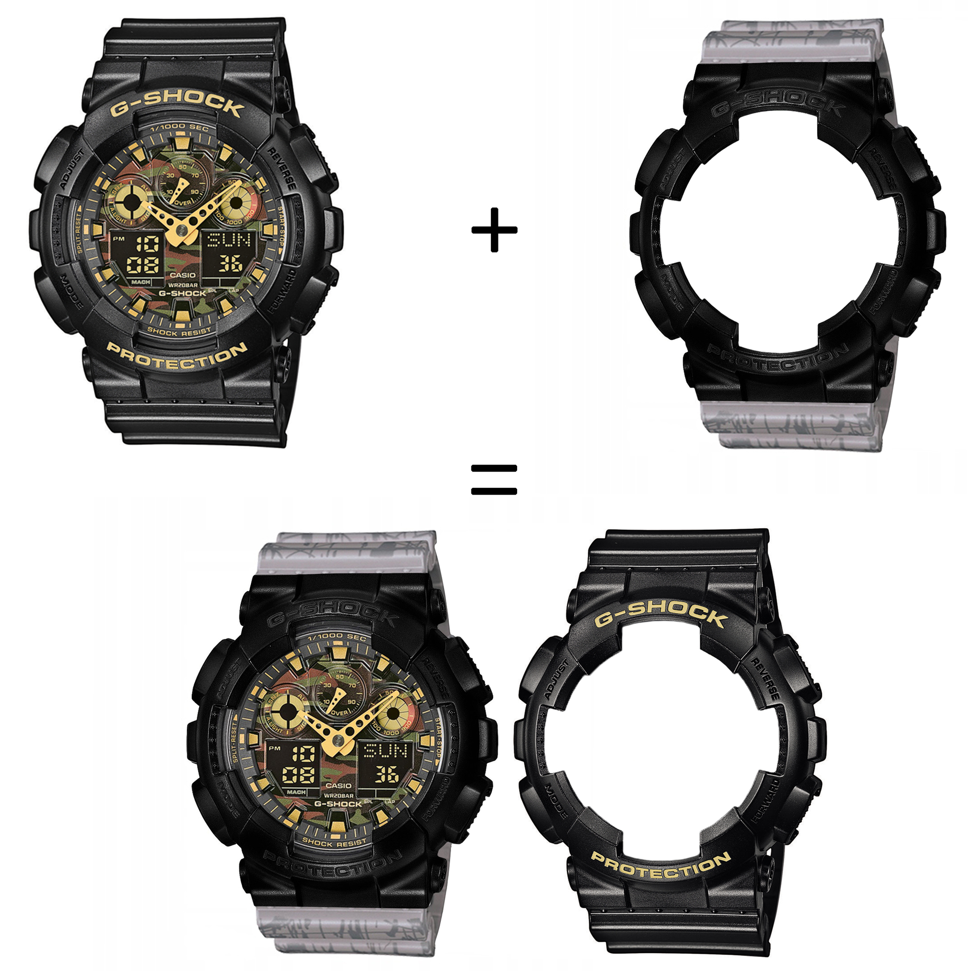 Casio SET GA-100CF-1A9ER + BEZEL 10523429 + PASEK 10498174 zegarek - miniatura 2