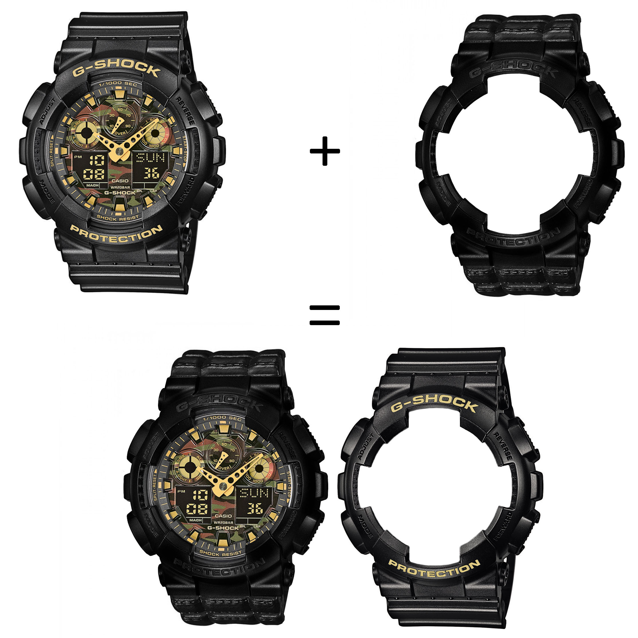 Casio SET GA-100CF-1A9ER + BEZEL 10523429 + PASEK 10559686 zegarek - miniatura 2