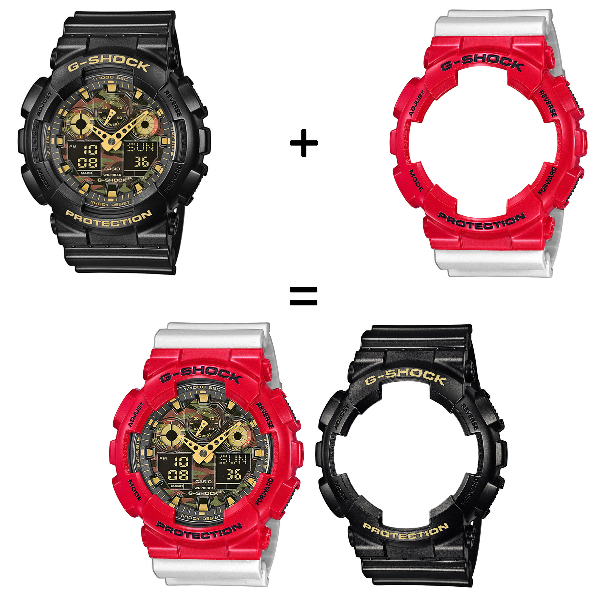 Casio SET GA-100CF-1A9ER + BEZEL 10557822 + PASEK 10430571 zegarek - miniatura 2