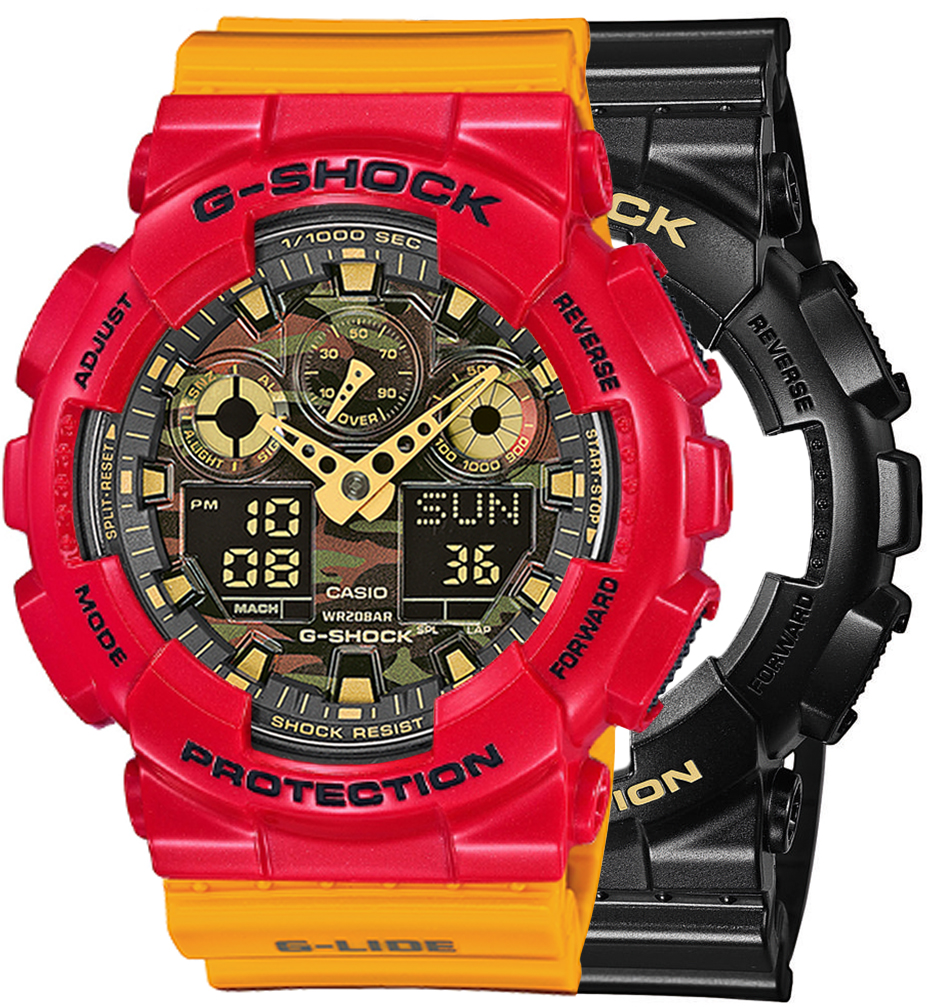 G-SHOCK SET GA-100CF-1A9ER + BEZEL 10557822 + PASEK 10457913