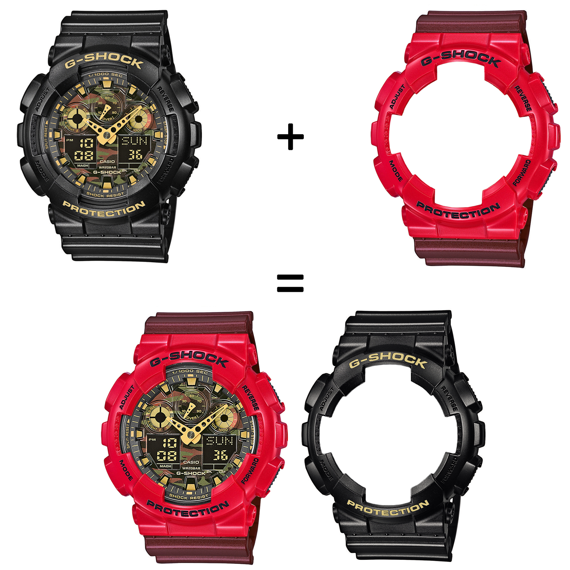 Casio SET GA-100CF-1A9ER + BEZEL 10557822 + PASEK 10477355 zegarek - miniatura 2