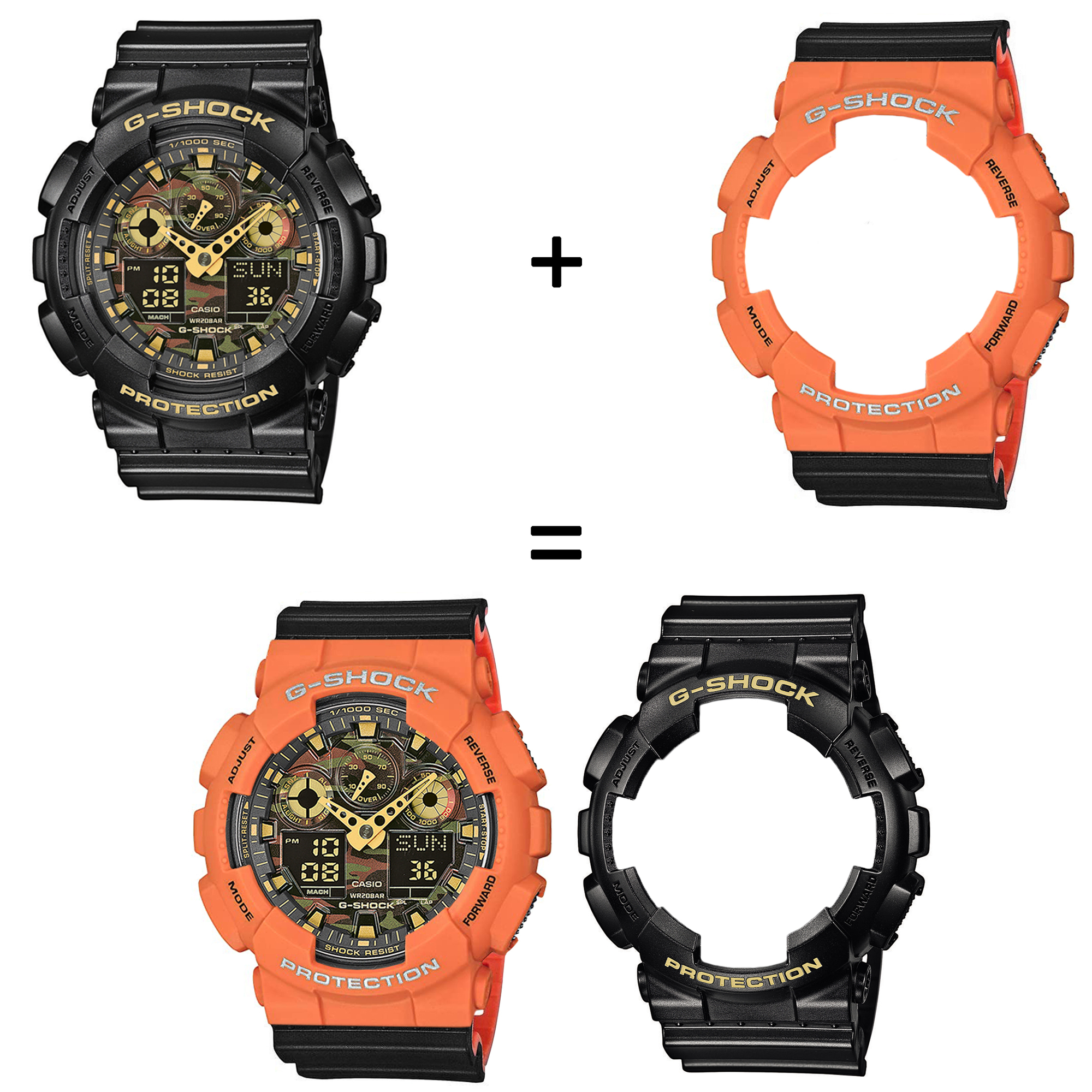 Casio SET GA-100CF-1A9ER + BEZEL 10589006 + PASEK 10577142 zegarek - miniatura 2
