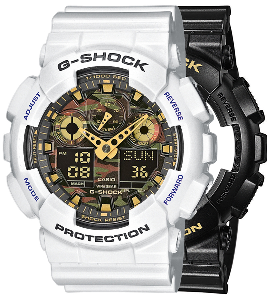G-SHOCK SET GA-100CM-5AER + BEZEL 10347600 + PASEK 10347710