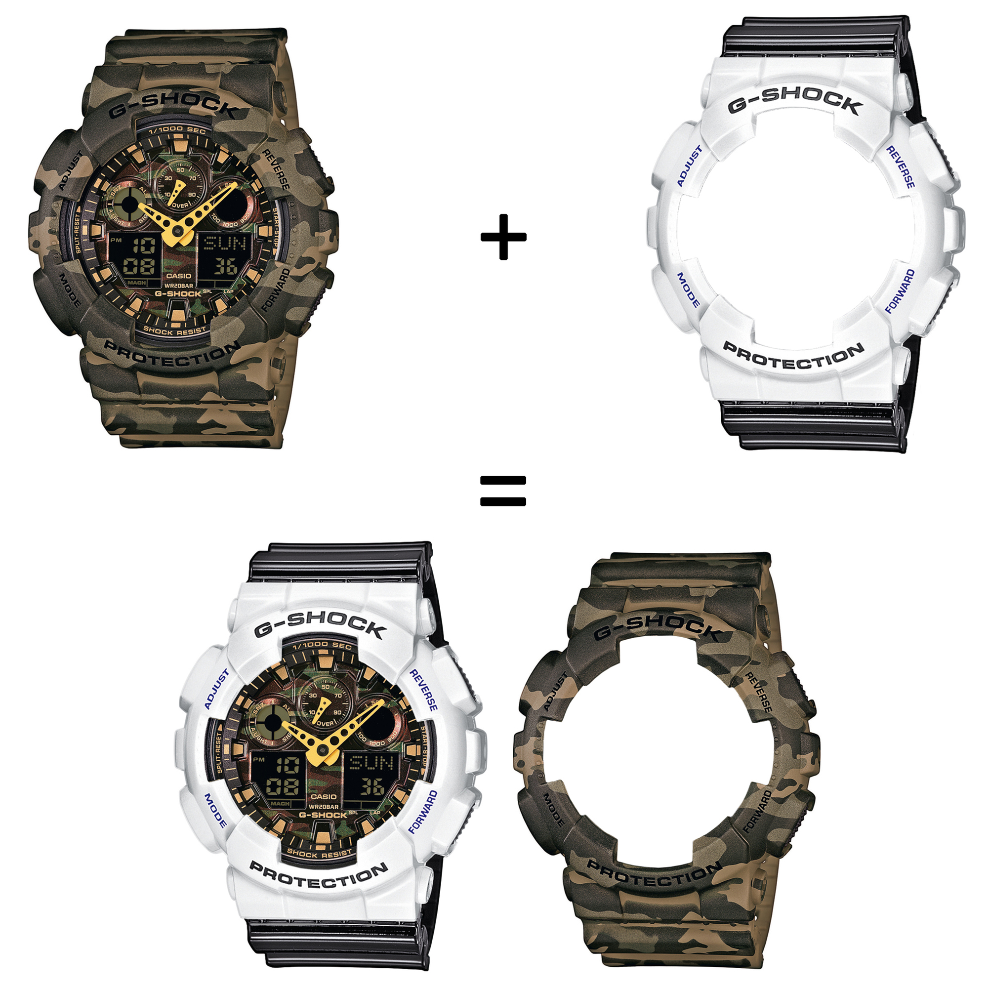 Casio SET GA-100CM-5AER + BEZEL 10347600 + PASEK 10378391 zegarek - miniatura 2