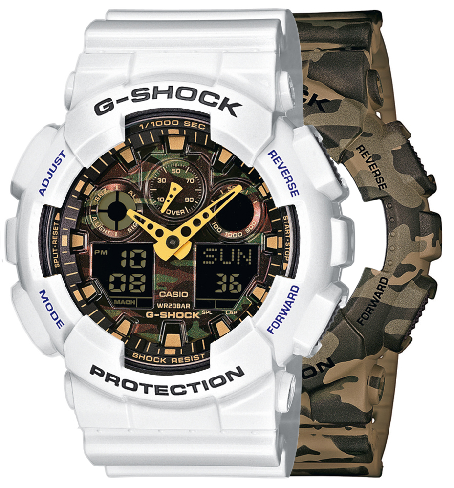 G-SHOCK SET GA-100CM-5AER + BEZEL 10347600 + PASEK 10430571