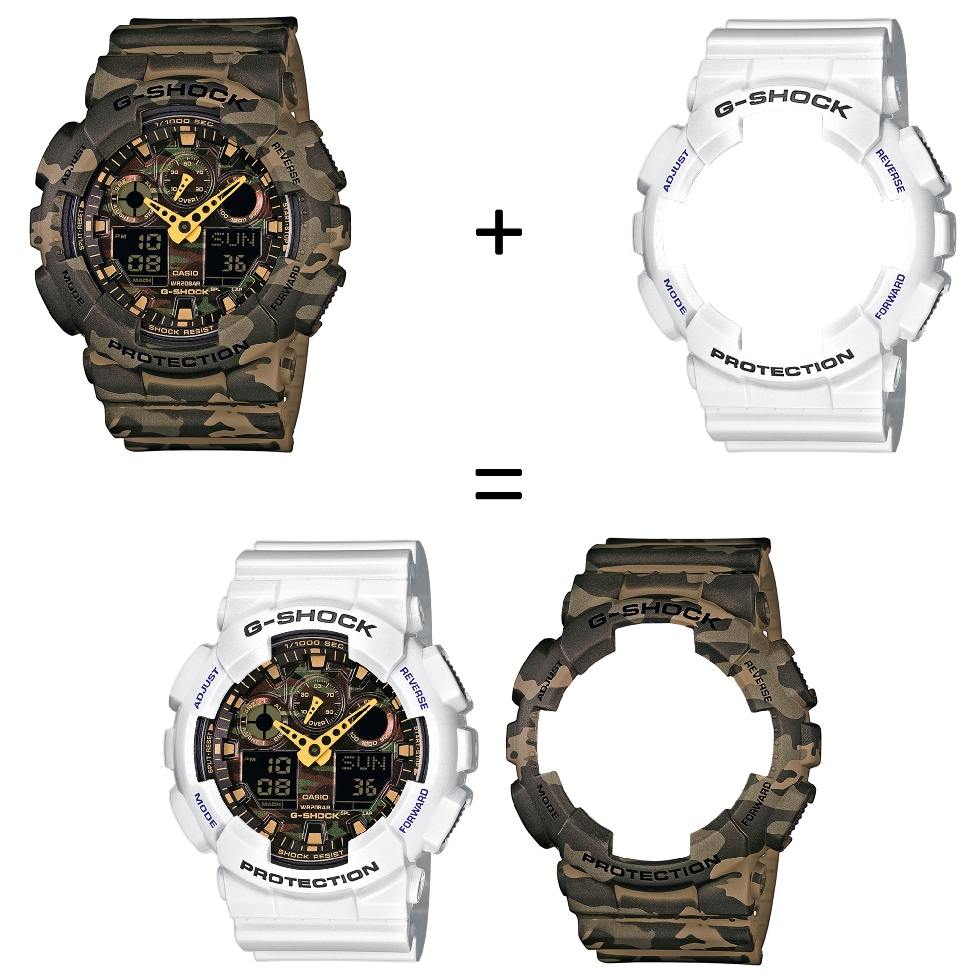 Casio SET GA-100CM-5AER + BEZEL 10347600 + PASEK 10430571 zegarek - miniatura 2