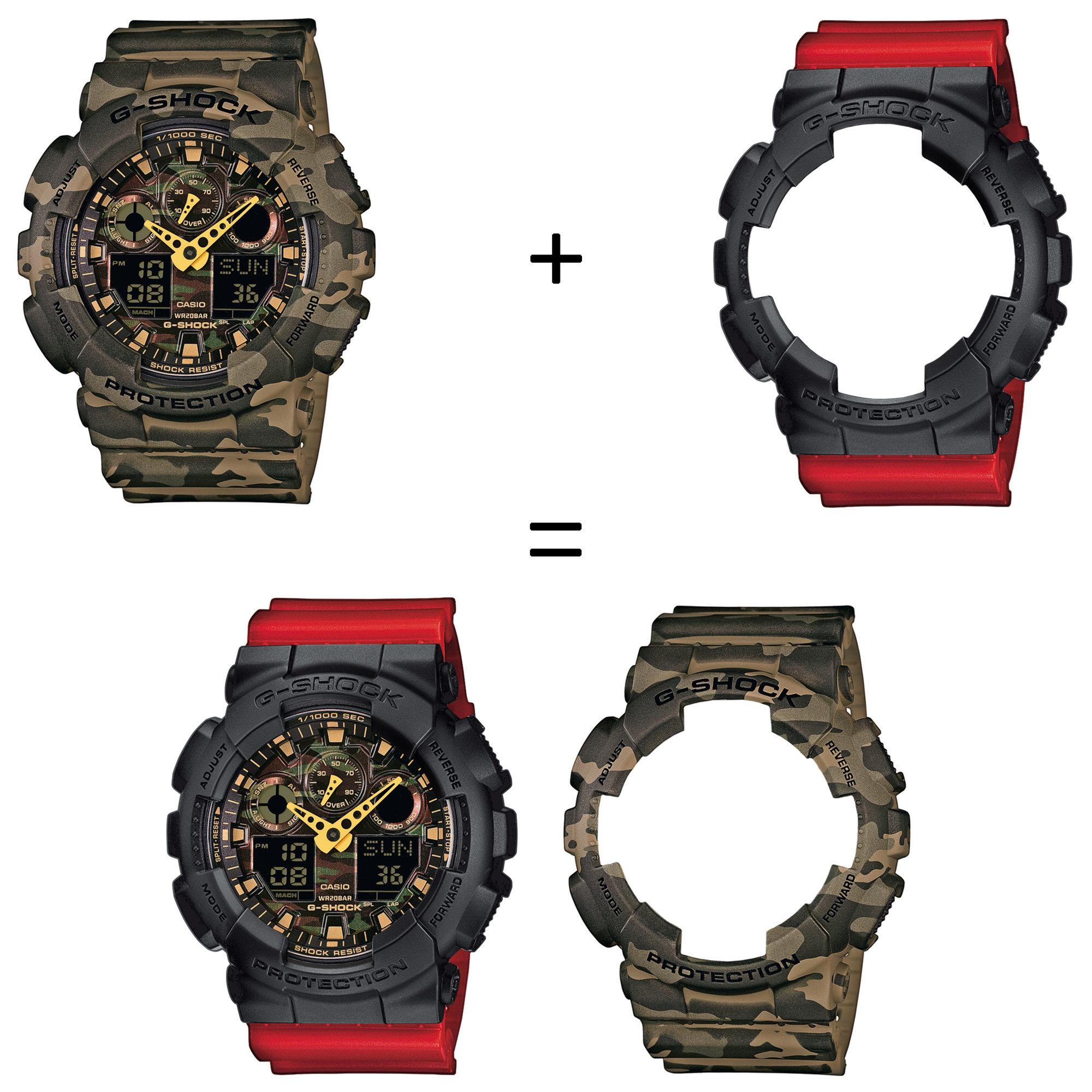 Casio SET GA-100CM-5AER + BEZEL 10358741 + PASEK 10395226 zegarek - miniatura 2