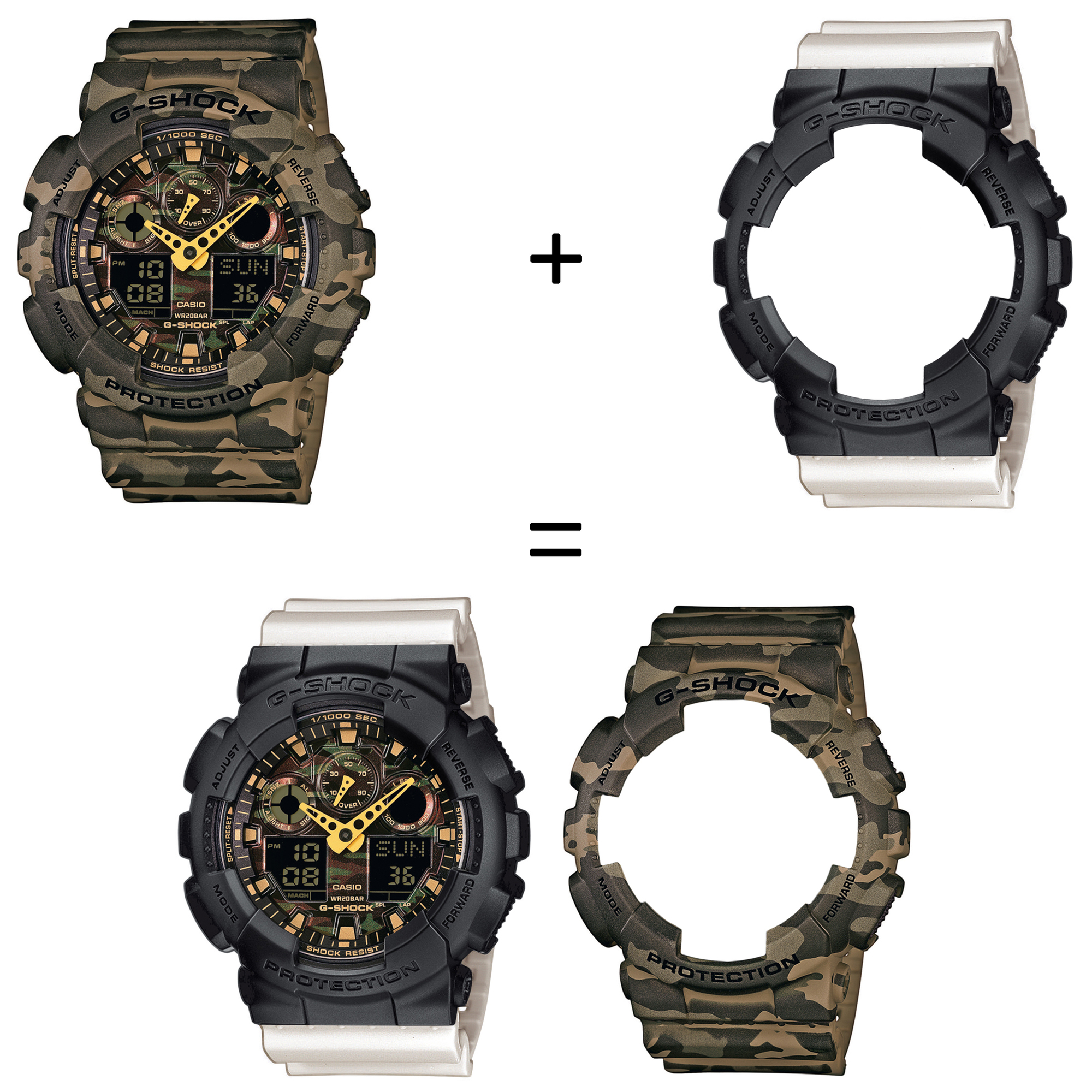 Casio SET GA-100CM-5AER + BEZEL 10358741 + PASEK 10395227 zegarek - miniatura 2