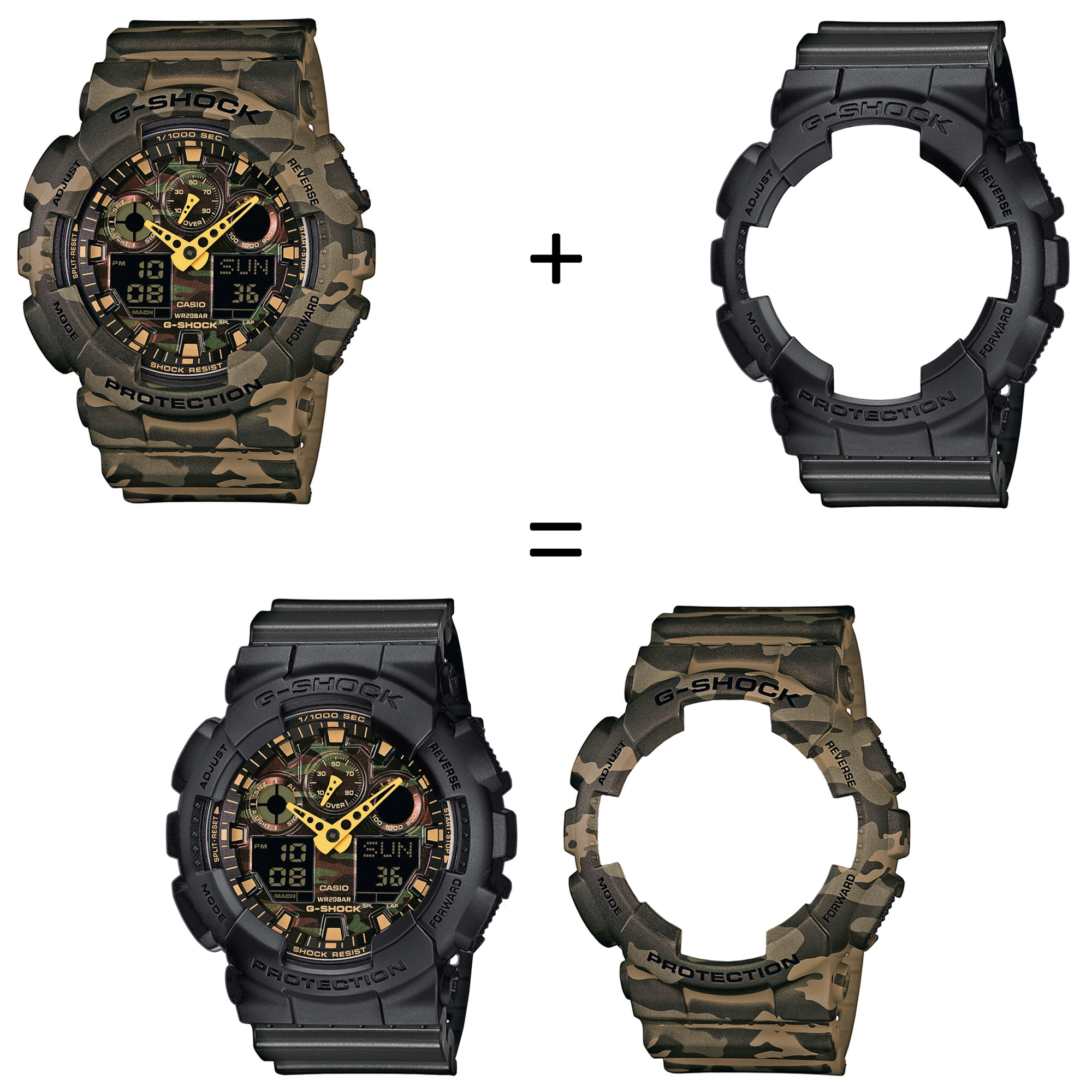 Casio SET GA-100CM-5AER + BEZEL 10358741 + PASEK 10467764 zegarek - miniatura 2