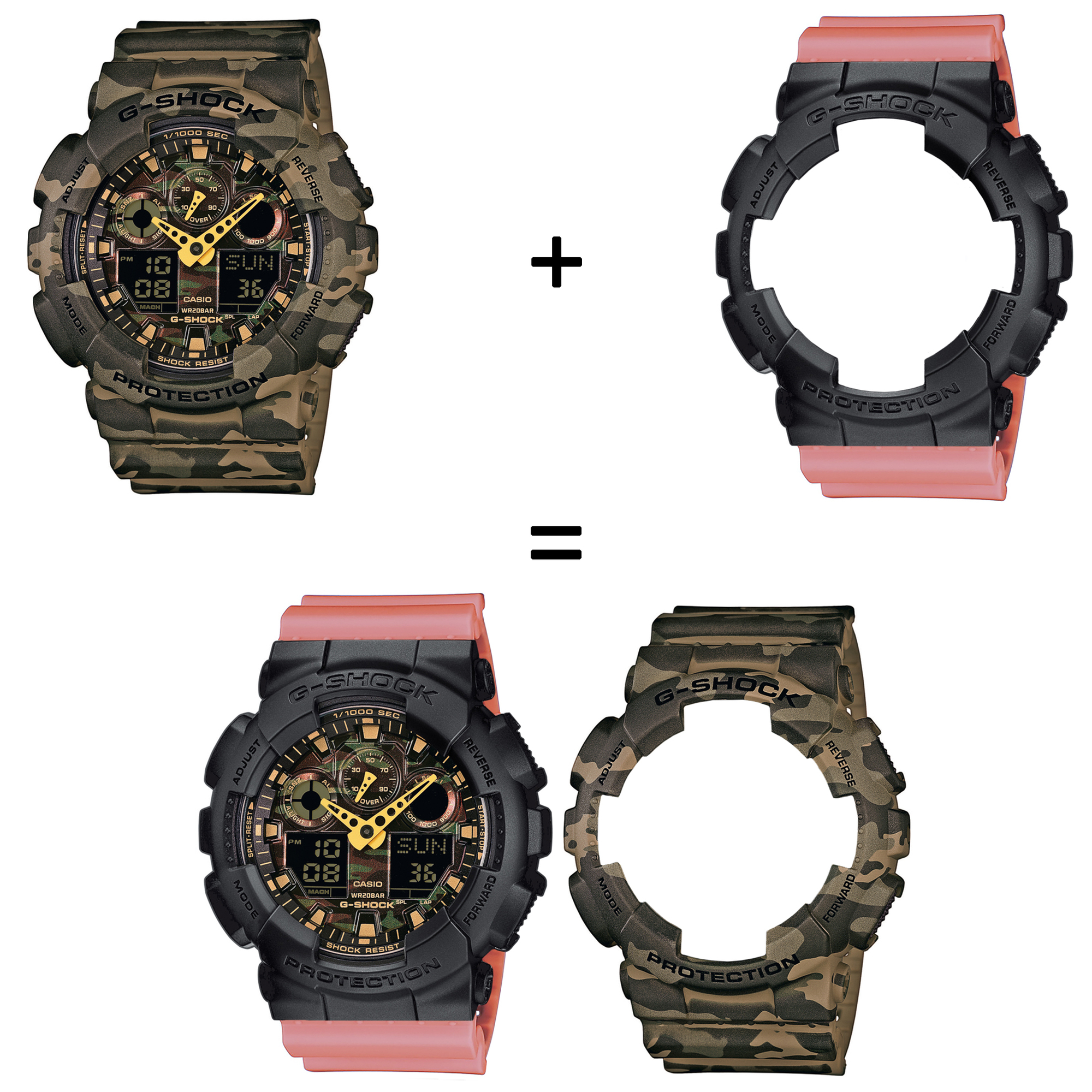 Casio SET GA-100CM-5AER + BEZEL 10358741 + PASEK 10498150 zegarek - miniatura 2