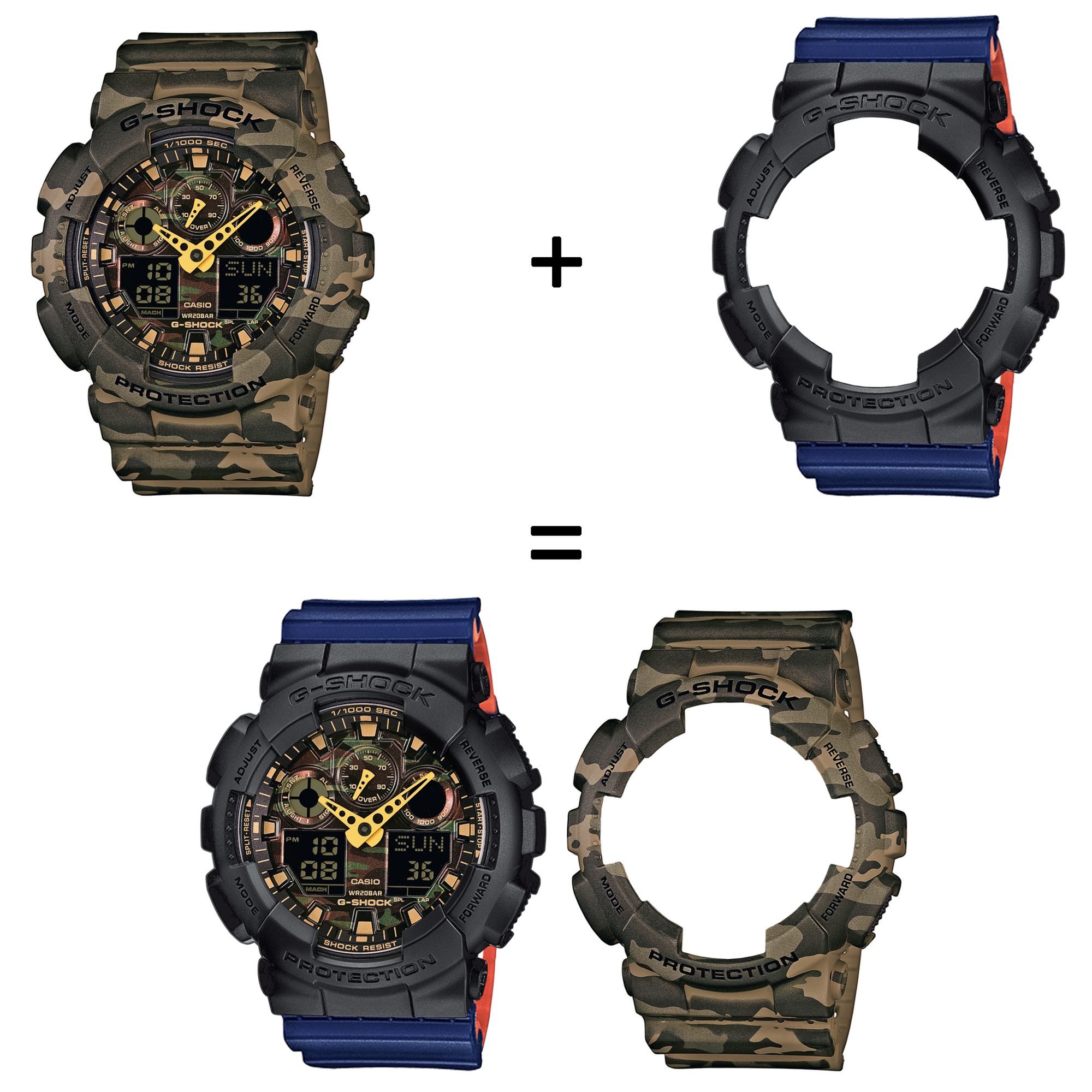 Casio SET GA-100CM-5AER + BEZEL 10358741 + PASEK 10527467 zegarek - miniatura 2